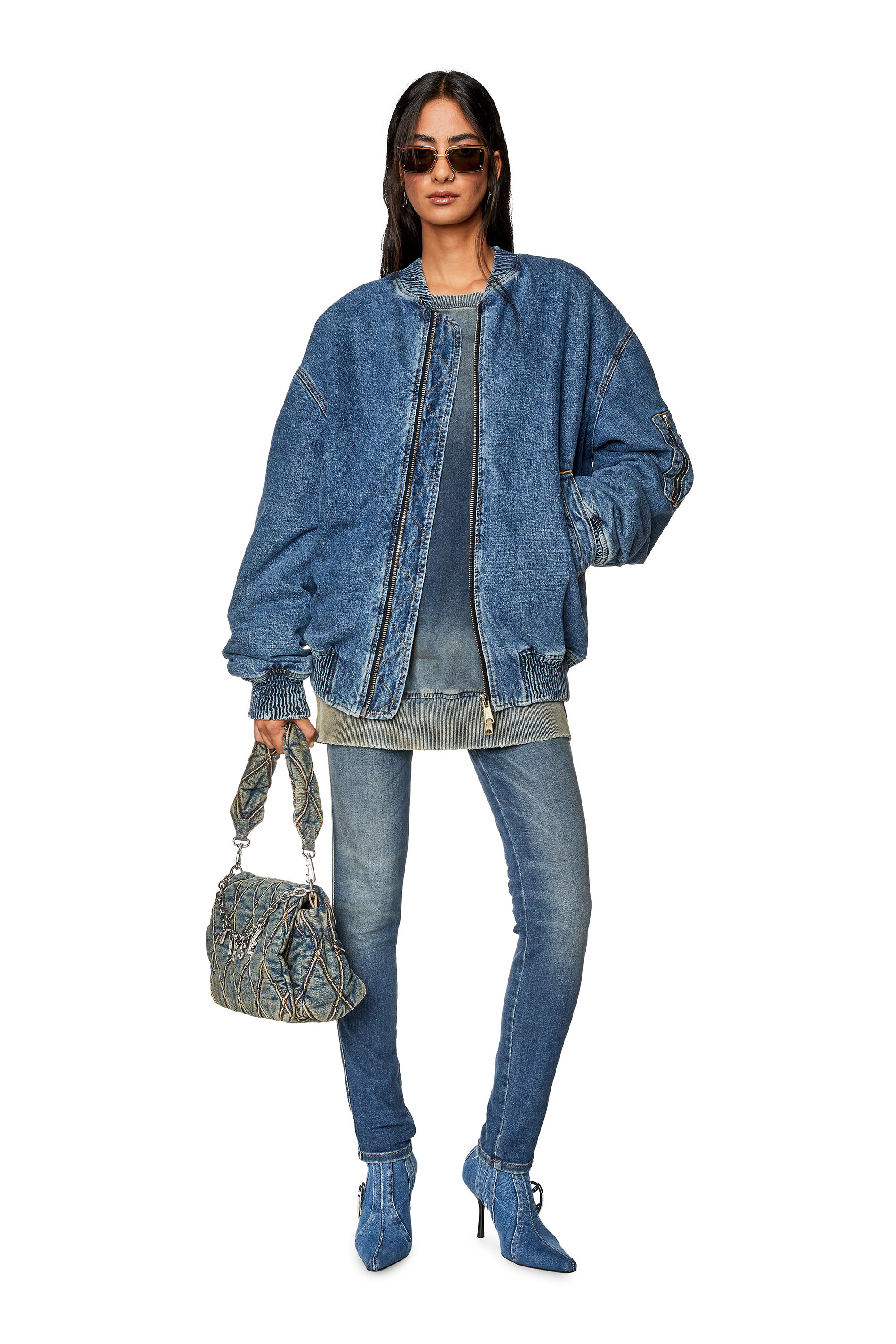 Diesel - Skinny Jeans 2015 Babhila 09G71, Dark Blue - Image 4