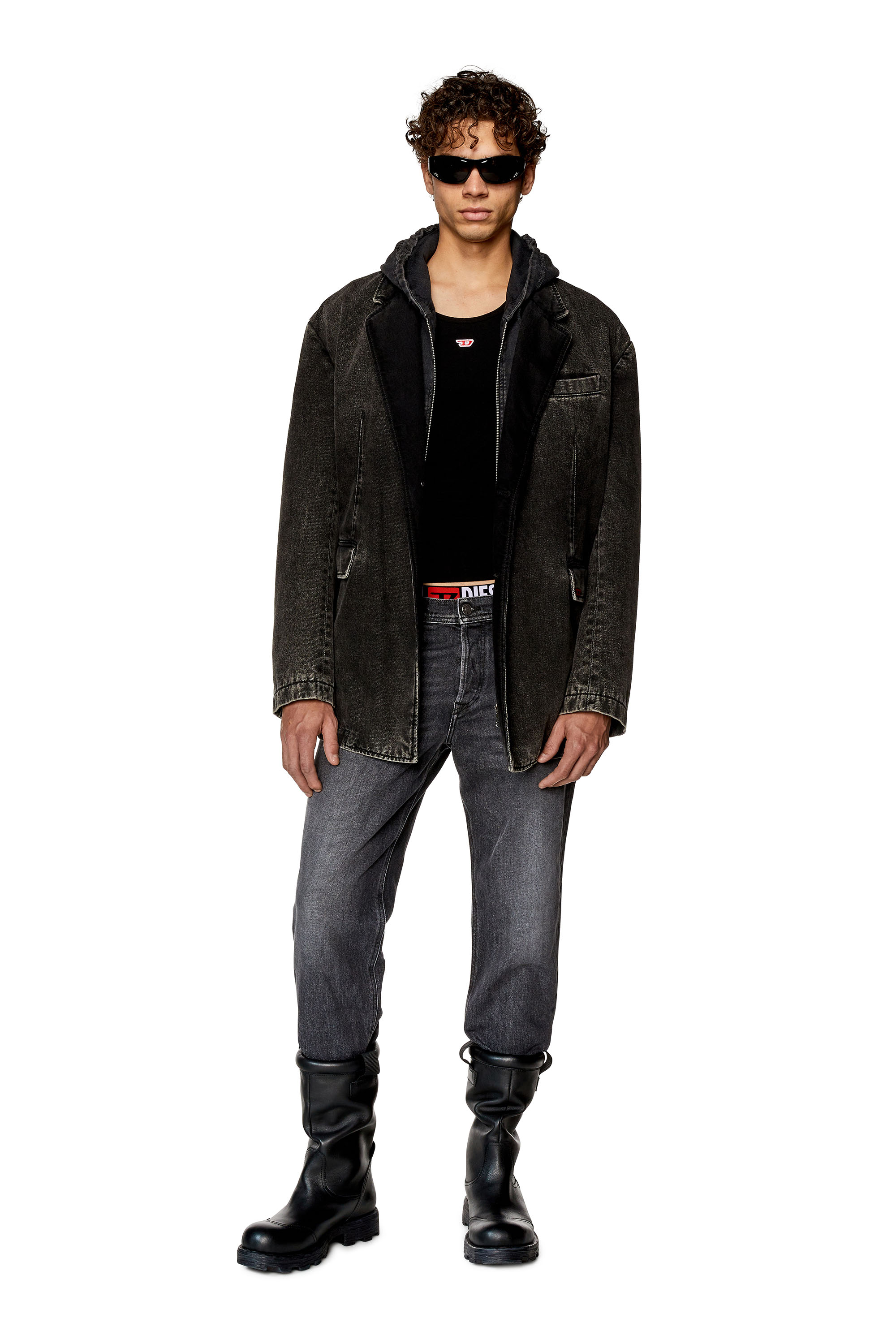 Diesel - Tapered Jeans 2023 D-Finitive 09F84, Black/Dark grey - Image 4