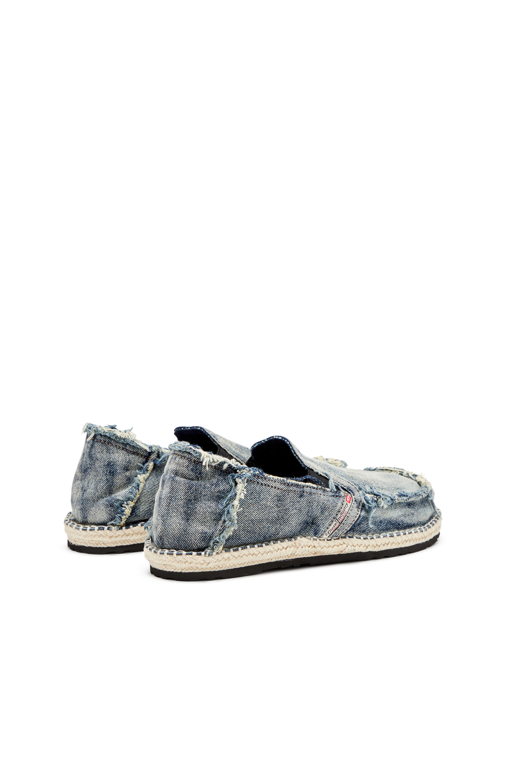 Diesel - D-LUKAS ESP, Man's D-Lukas-Espadrille loafers in distressed denim in Light Blue - 4