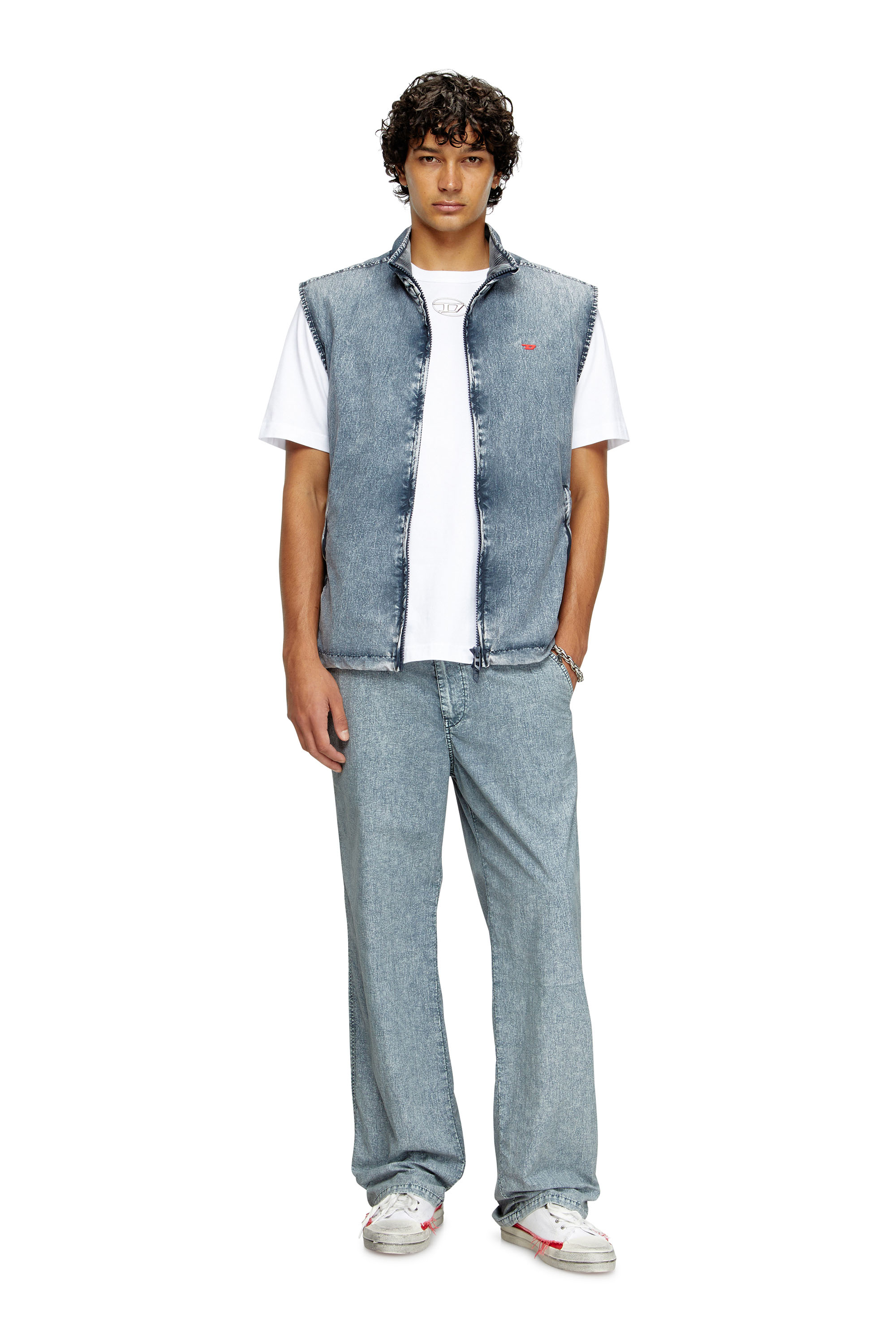 Diesel - T-JUST-OD, Man's T-shirt with injection moulded logo in White - 1