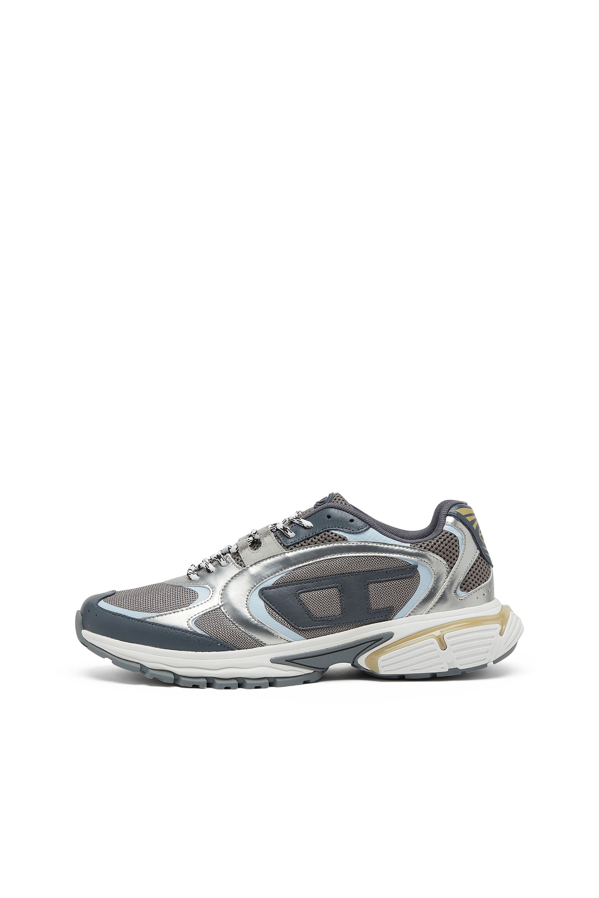 Diesel - S-PRO-V-DENSE LOW, Man's S-Pro-V-Dense-Metallic sneakers in mesh and PU in Grey/Blue - 2
