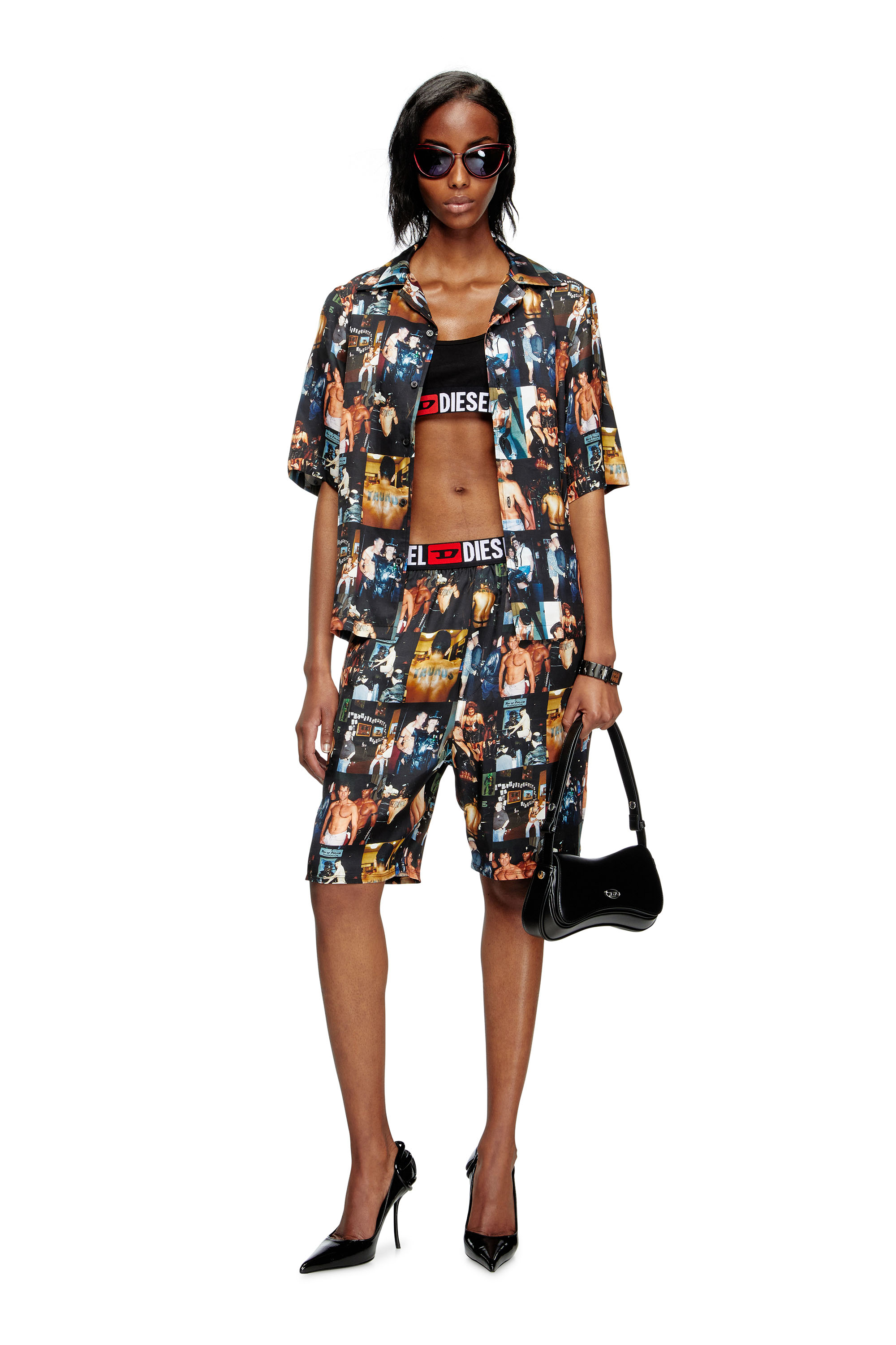 Diesel - PR-P-TOLL-SHOR-TOM25, Unisex's Shorts with graphic prints in Black - 6