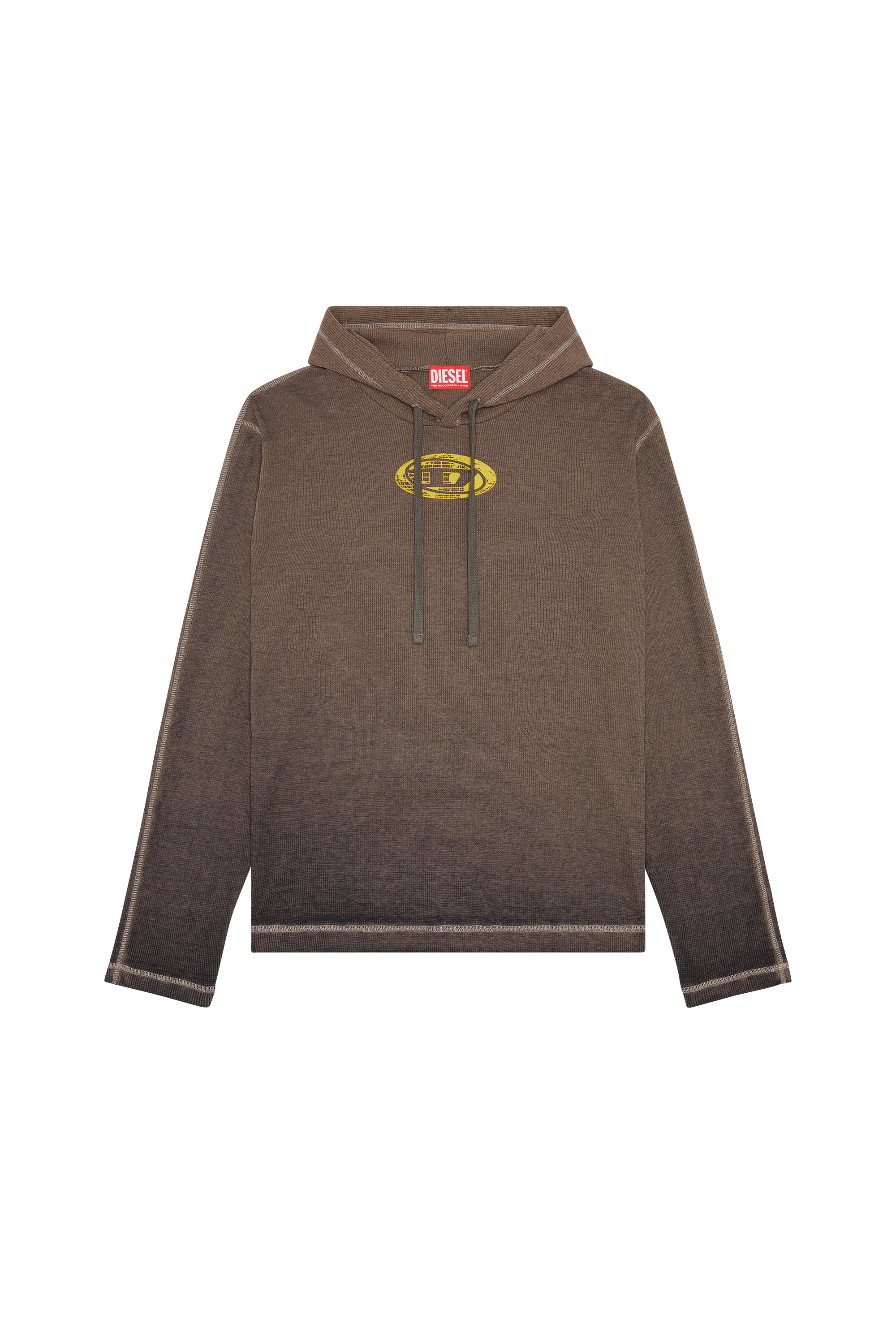 Diesel - T-CRONE-LS-HOOD, Dark grey - Image 3