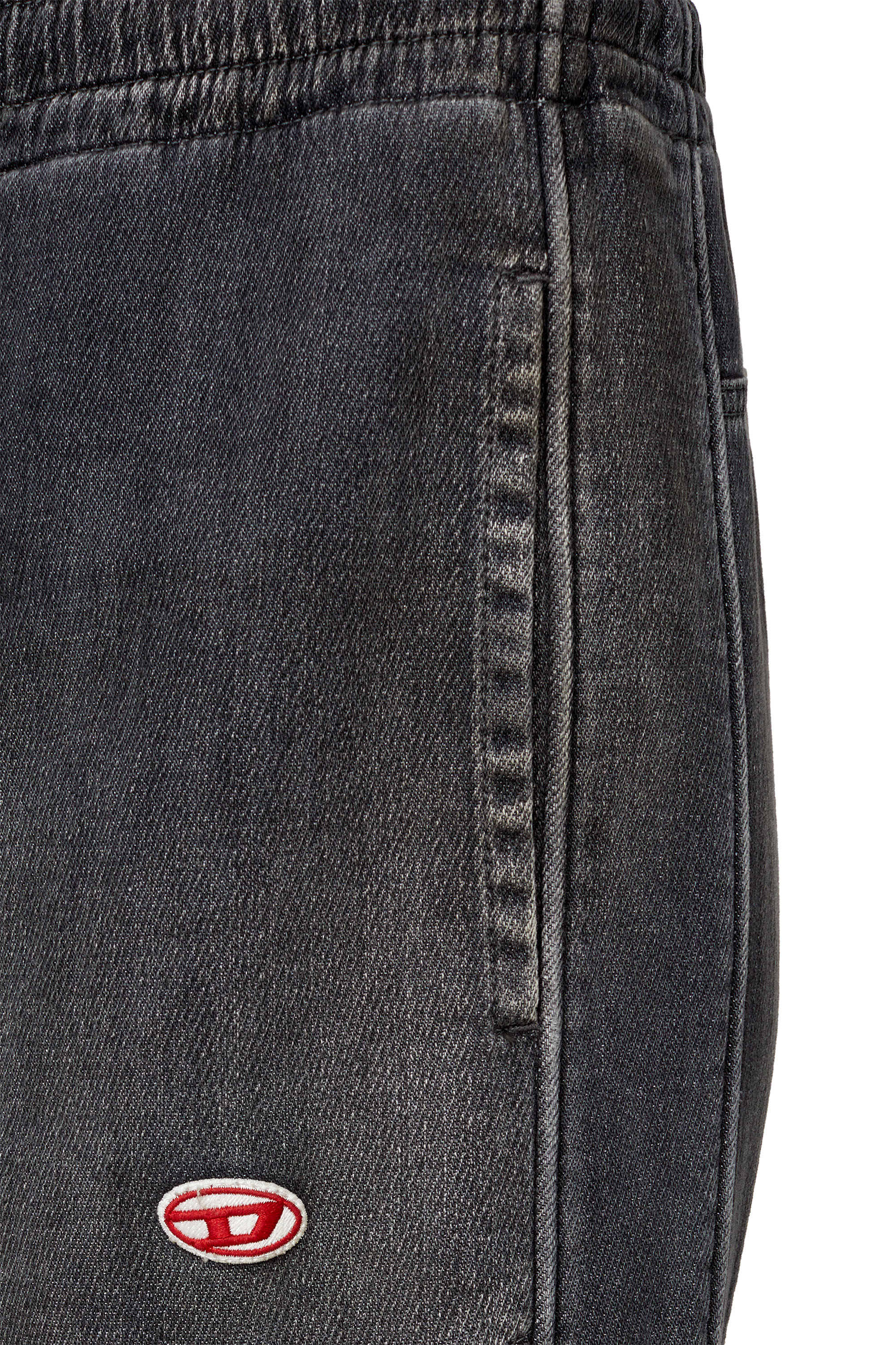 Diesel - Straight D-Martians Track Denim 09E30, Black/Dark grey - Image 3