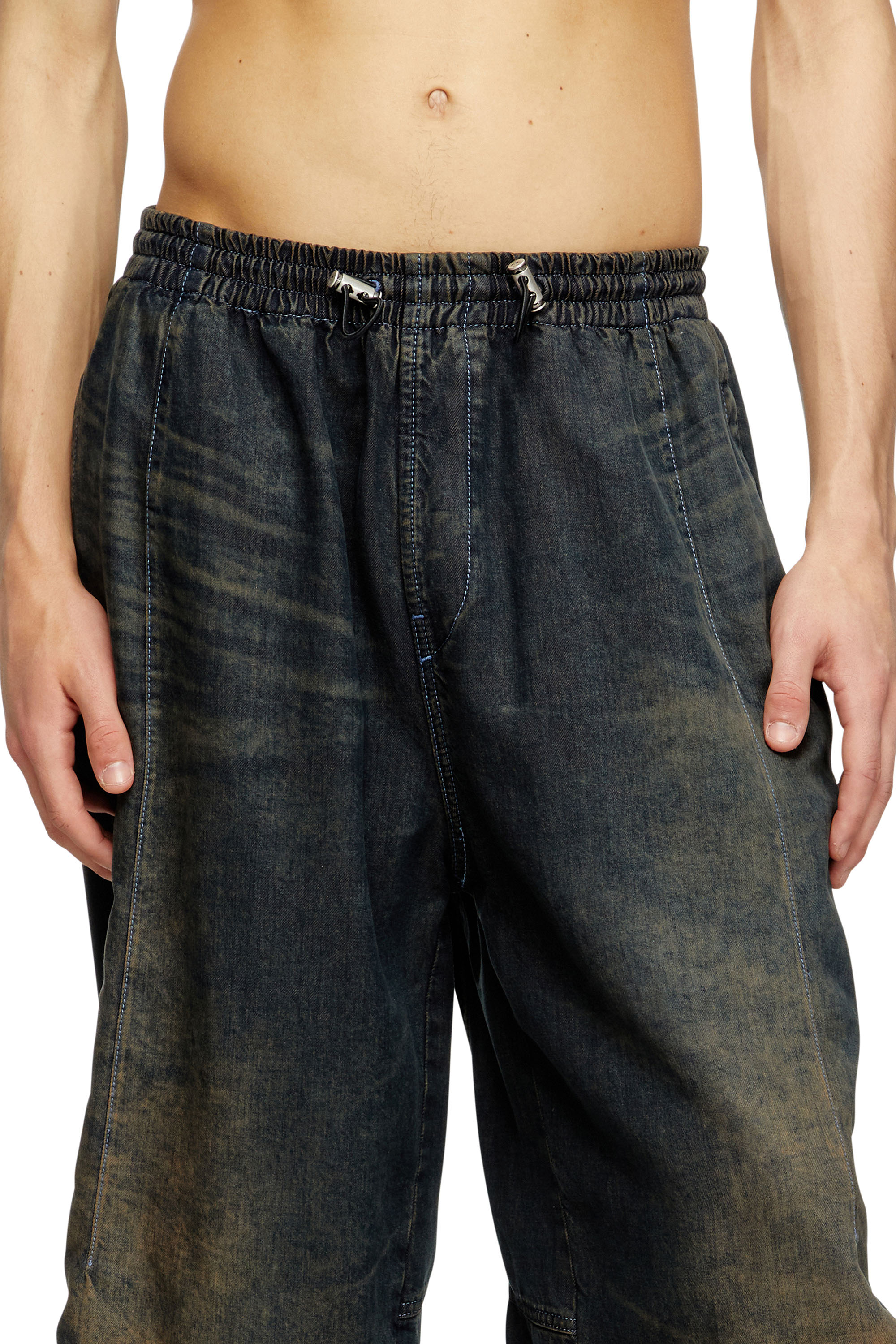 Relaxed Jeans D-Pari 068TF, Dark Blue Diesel - Man's Relaxed Jeans D-Pari 068TF, Dark Blue - 5