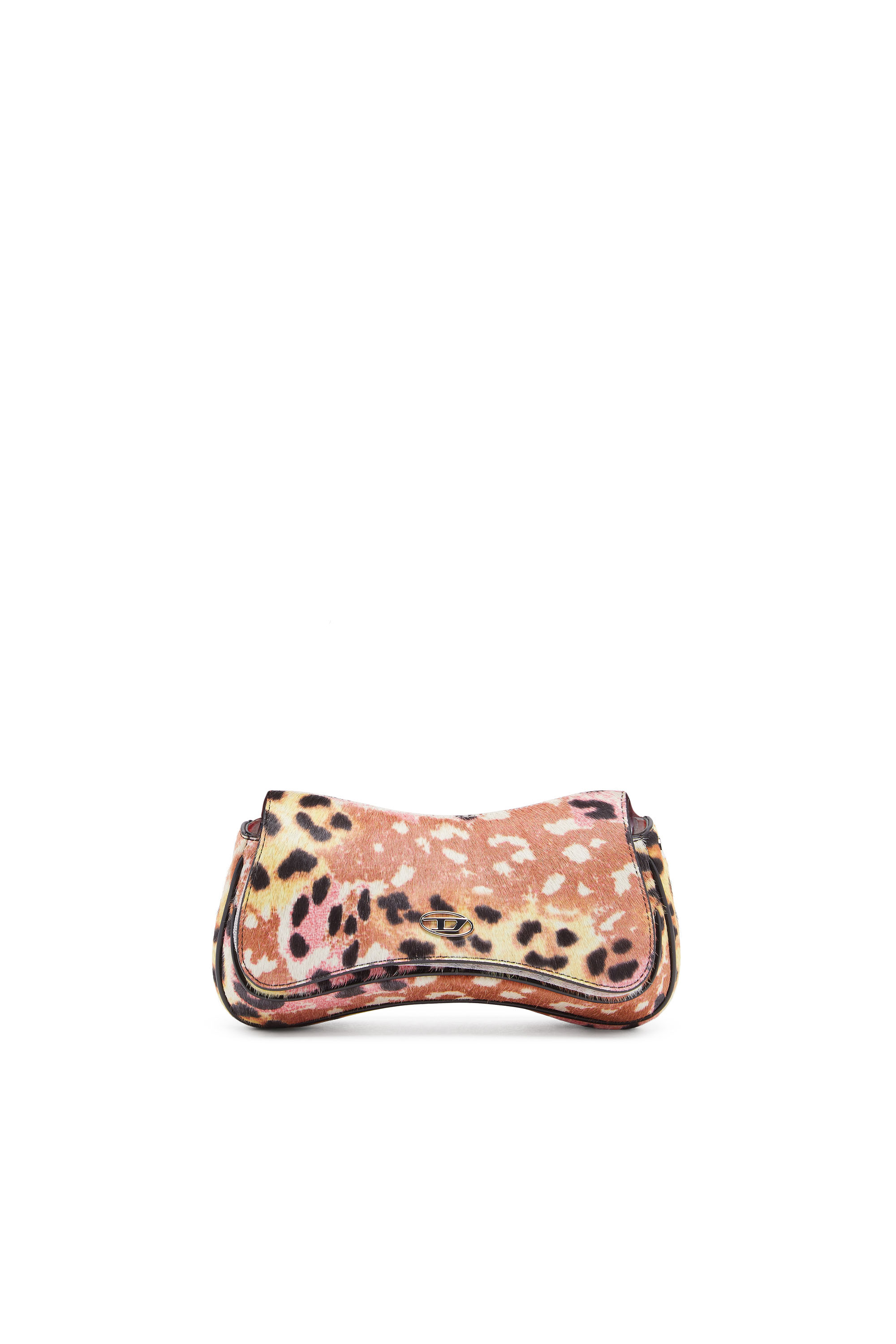 Diesel - PLAY CLUTCH, Woman's Play-Clutch in cavallino animalier in Brown - 2