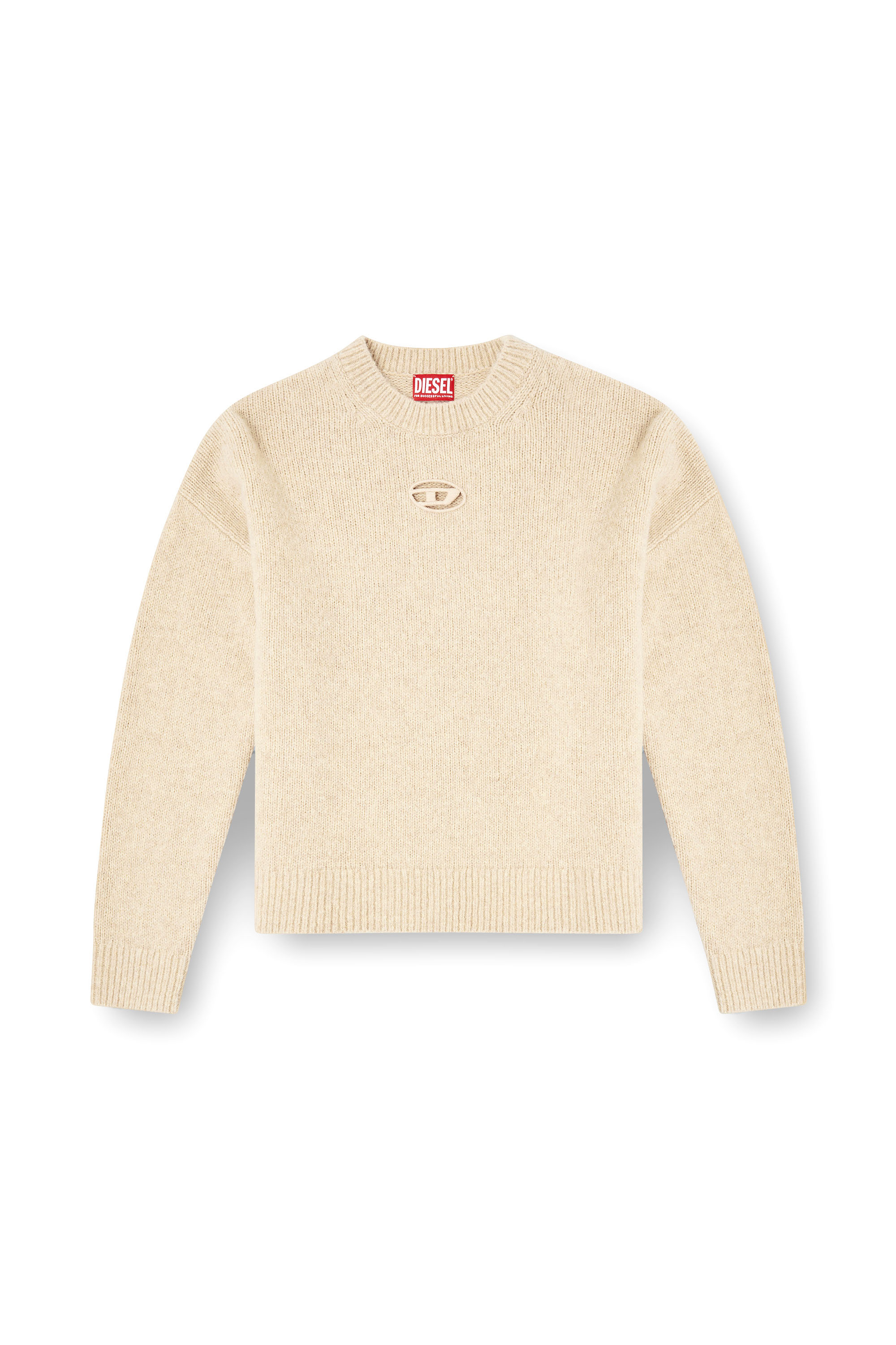 Diesel - M-AREETA, Woman's Jumper in wool and alpaca blend in Beige - 3