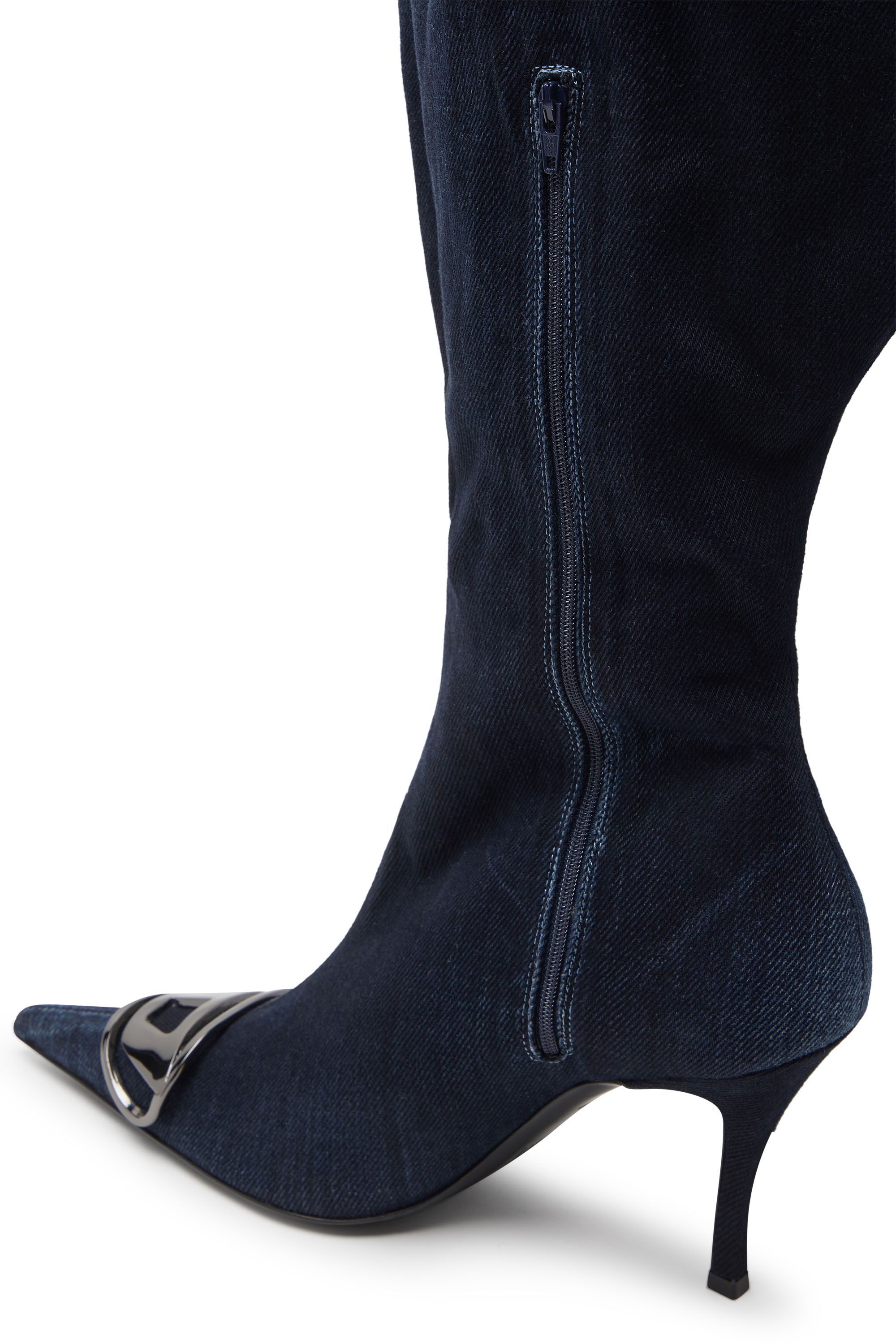 Diesel - D-VENUS KB LARGE, Woman's D-Venus-Wide knee-high boots in denim in Dark Blue - 5