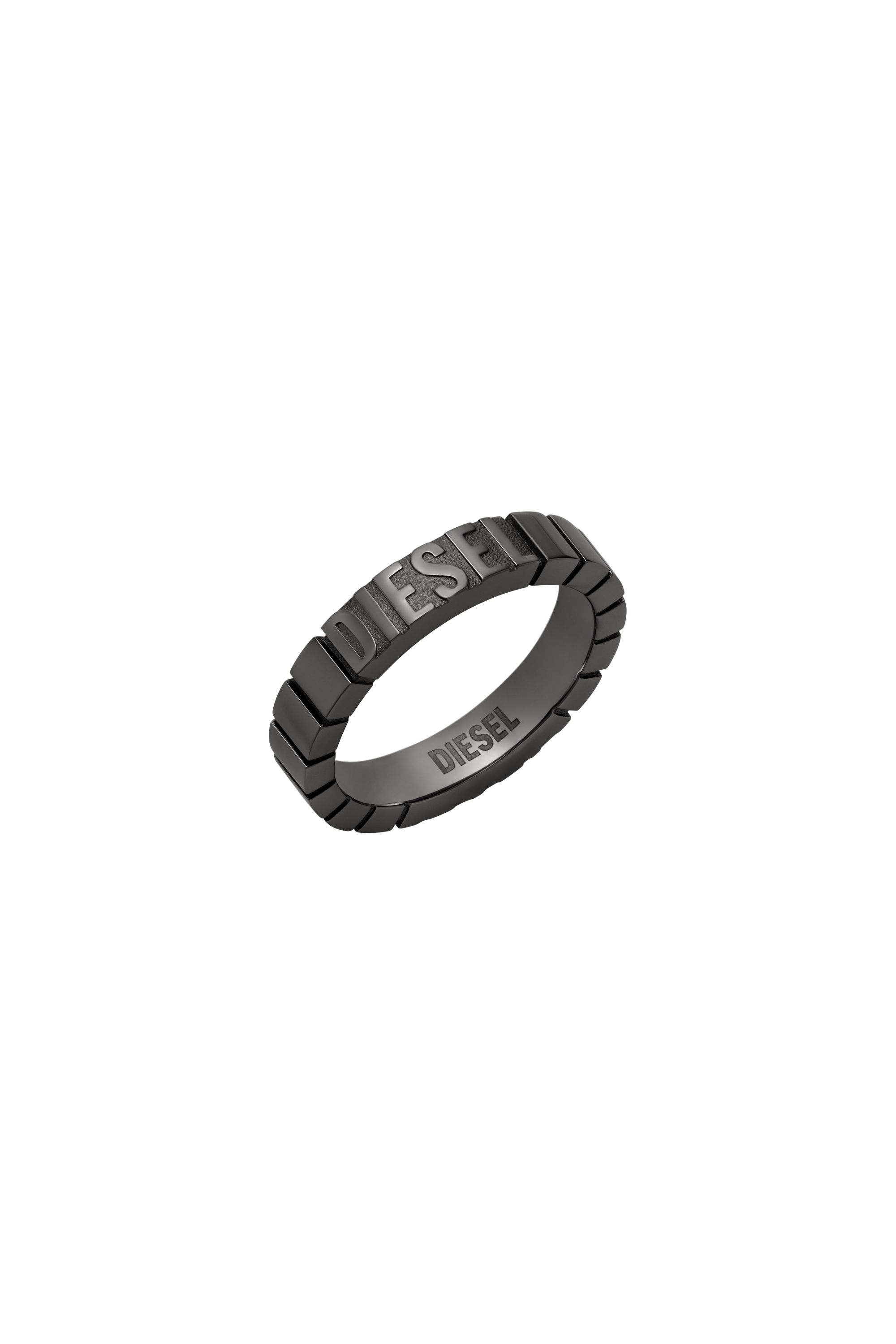 Diesel - DX1612060, Unisex's Stainless Steel Band Ring in Black - 1