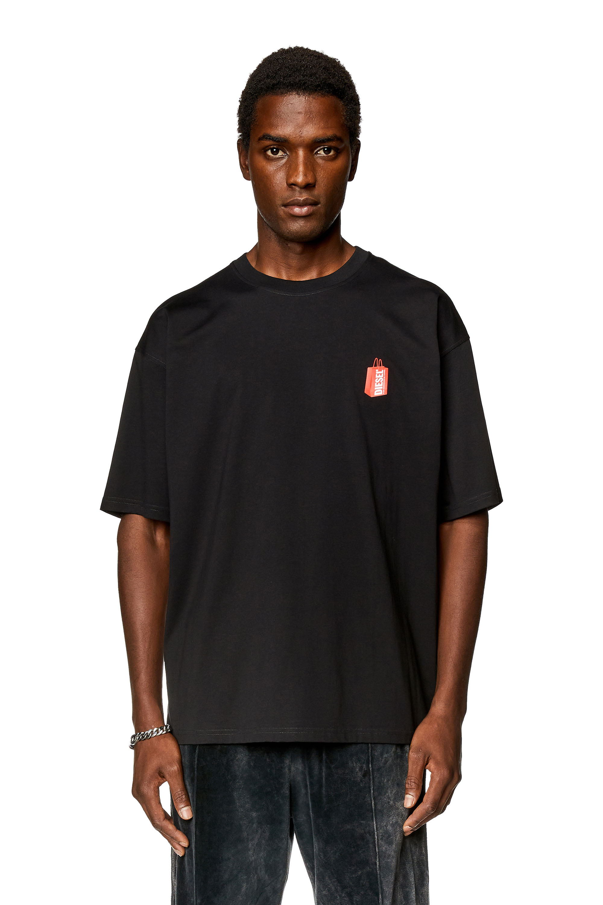 Diesel - T-BOXT-N2, Man T-shirt with Prototype sneaker print in Black - Image 1