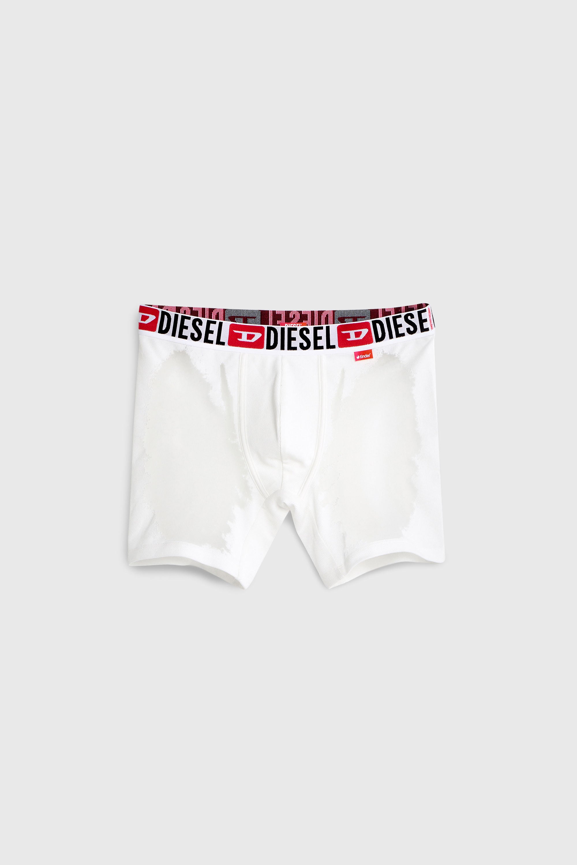 Diesel - PR-MAX-D-CORE, Man's Boxer briefs with sheer devor&eacute; effect in White - 2