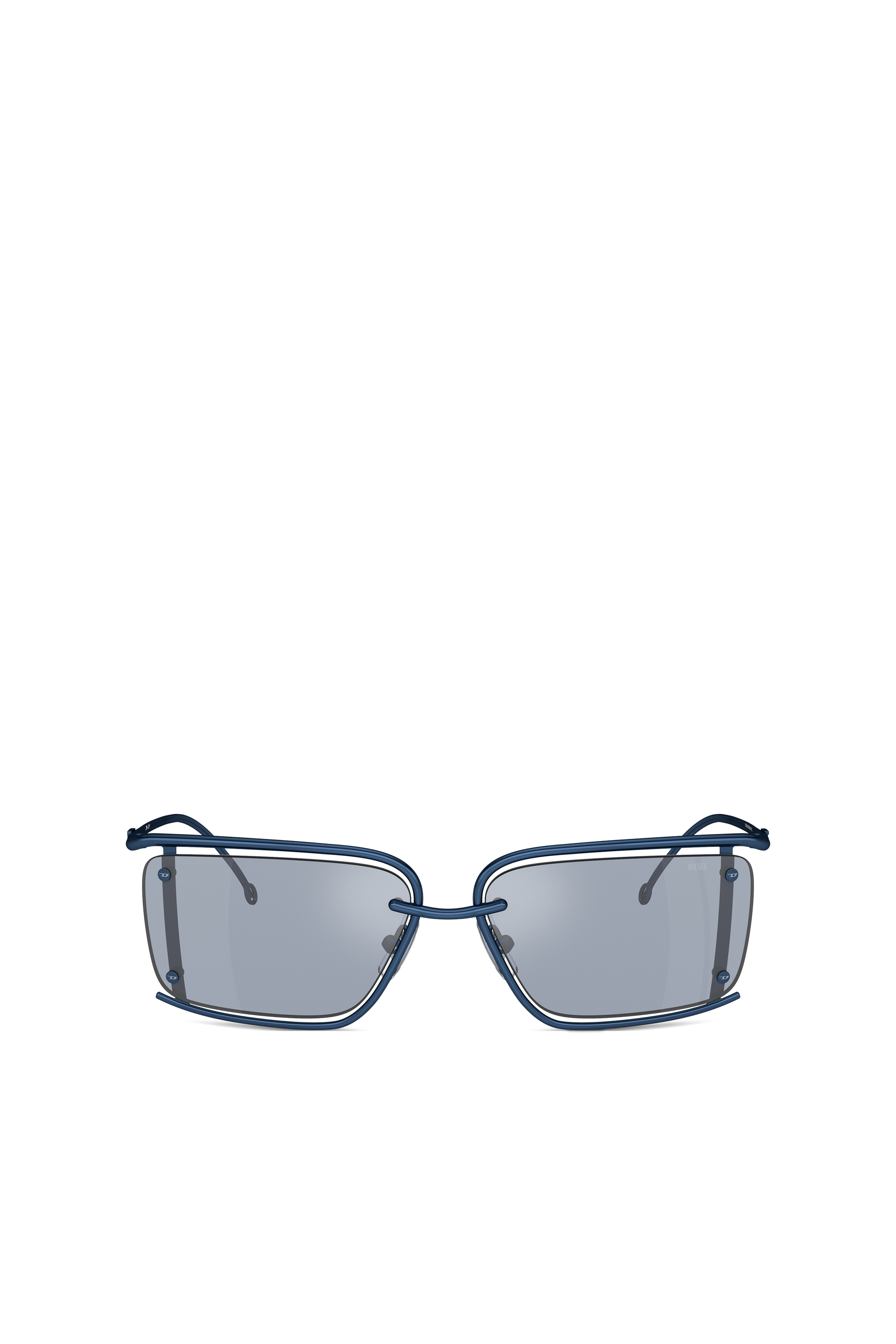 Diesel - 0DL1002, Unisex Rectangle sunglasses in Blue - Image 2