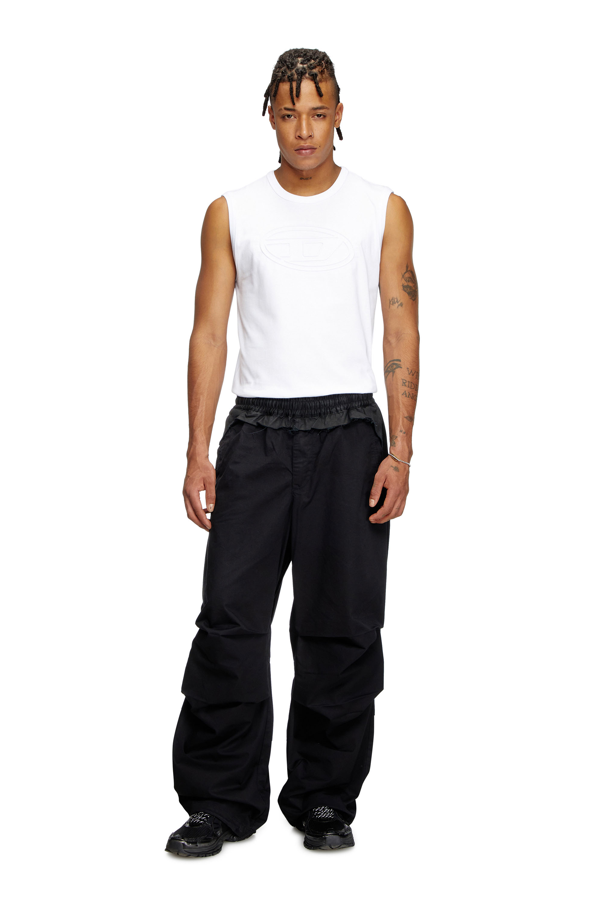 Diesel - T-BISCO-BIGOVAL, Man's Sleeveless top in White - 1