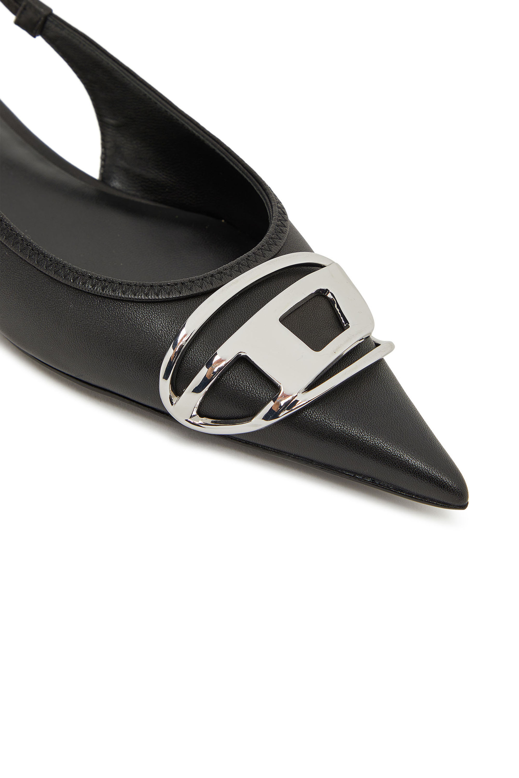 D-VENUS SB BAL, Black Diesel - D-VENUS SB BAL, Woman's D-Venus-Slingback flats in nappa leather in Black - 4
