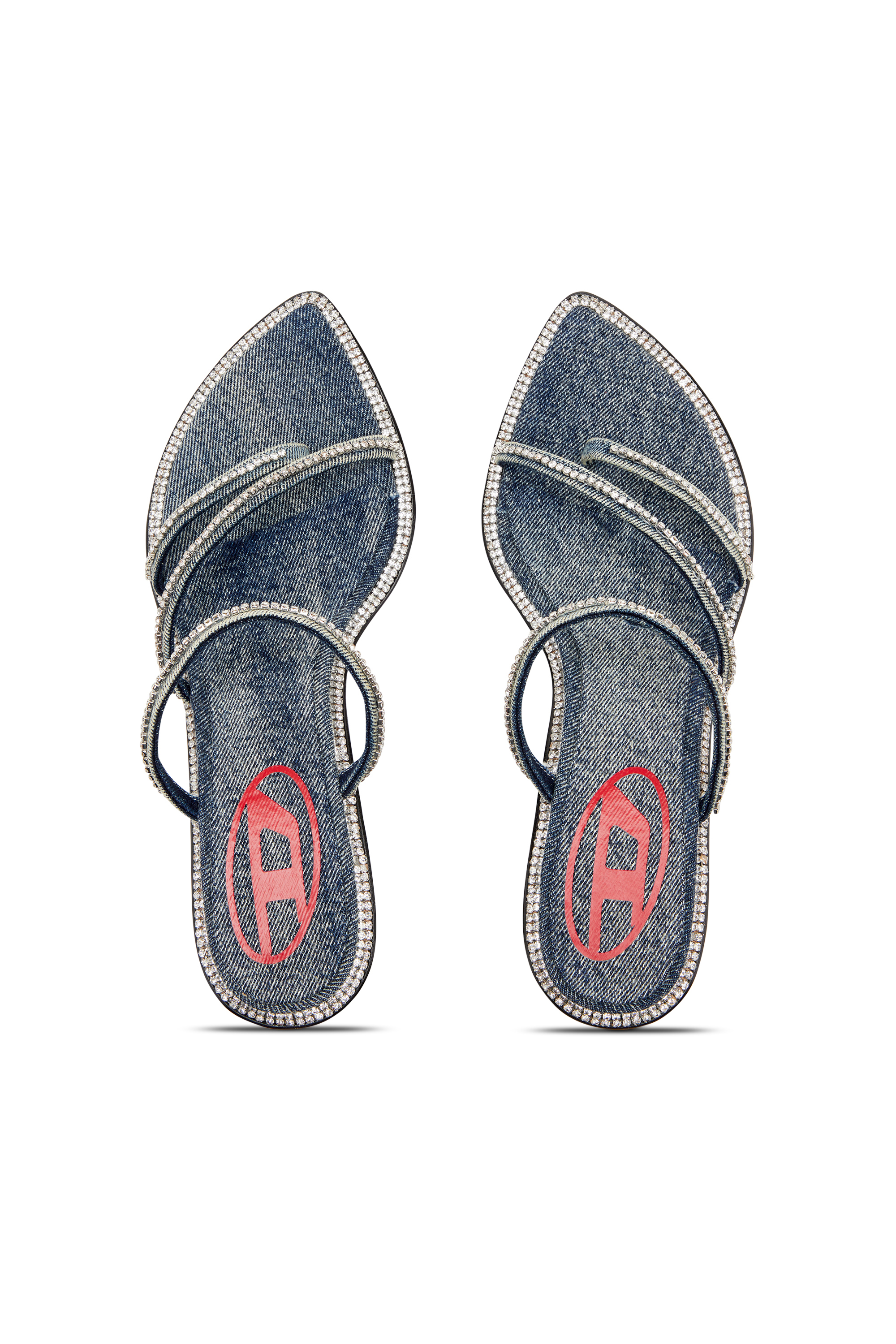 D-HAVANNA KITTIE, Blue Diesel - D-HAVANNA KITTIE, Woman's D-Havanna-Kitten-heel mules in crystal denim in Blue - 5