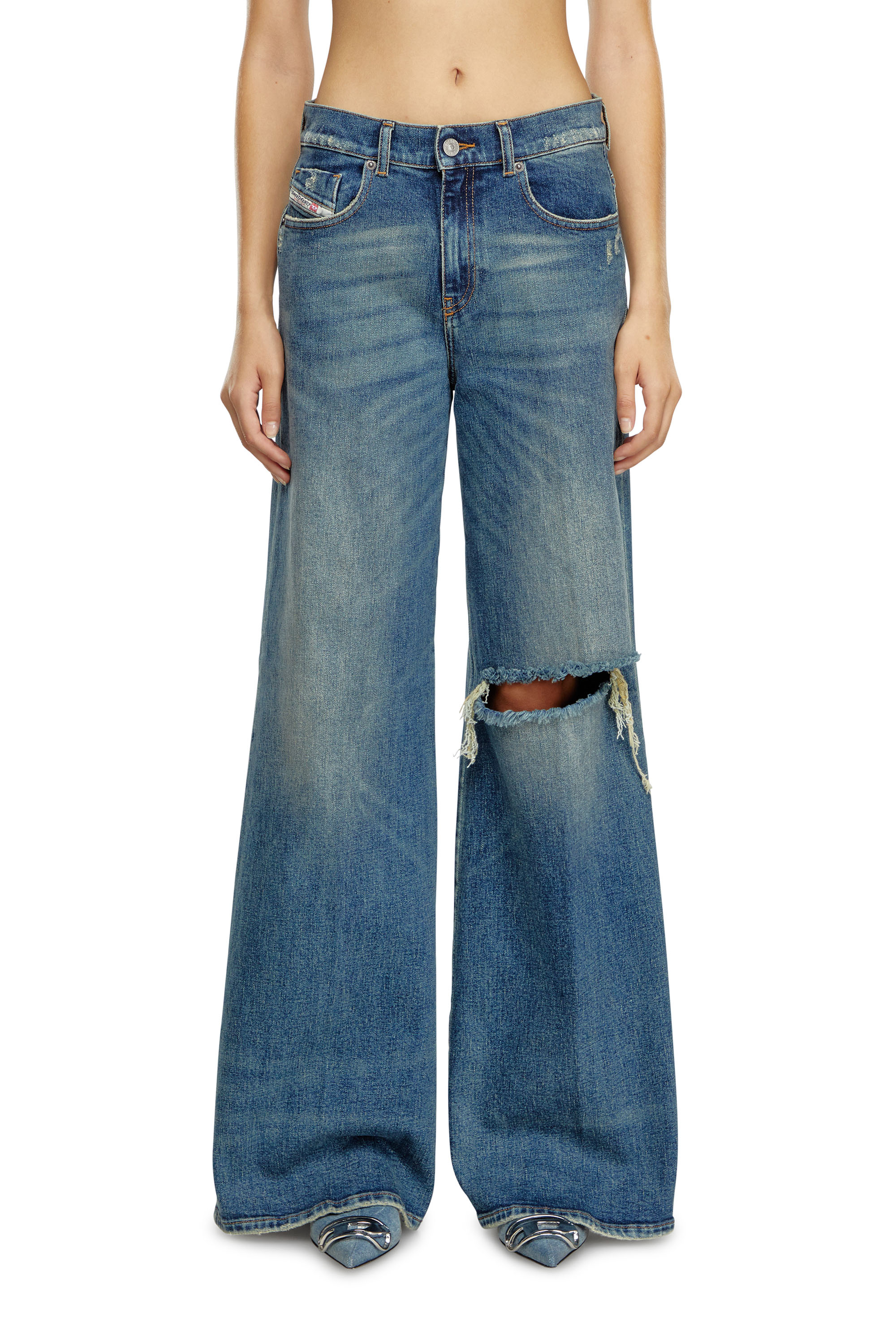 Diesel - Woman Bootcut and Flare Jeans 1978 D-Akemi 007M5, Medium blue - Image 4