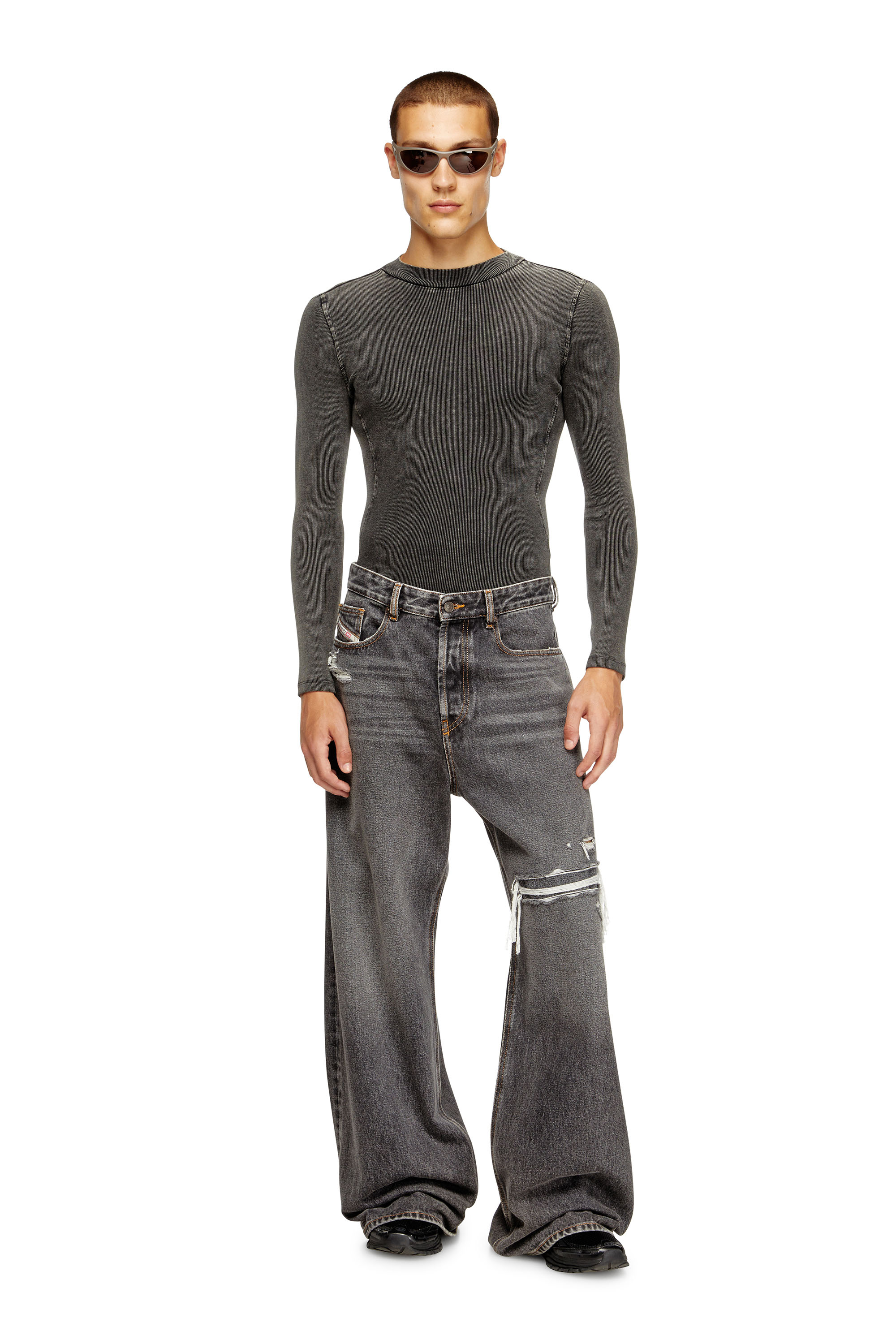 Relaxed Jeans D-Rise 007F6, Black/Dark grey Diesel - Man's Relaxed Jeans D-Rise 007F6, Black/Dark grey - 1