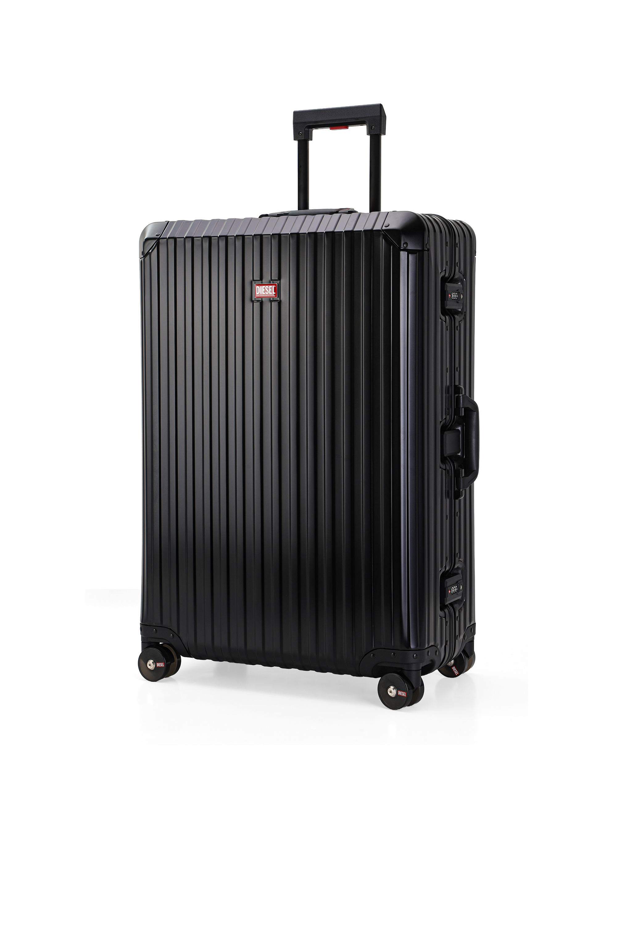 Diesel - DIESEL ALUMINUM TROLLEY- DSL002, Unisex's Aluminum suitcase size L in Black - 5