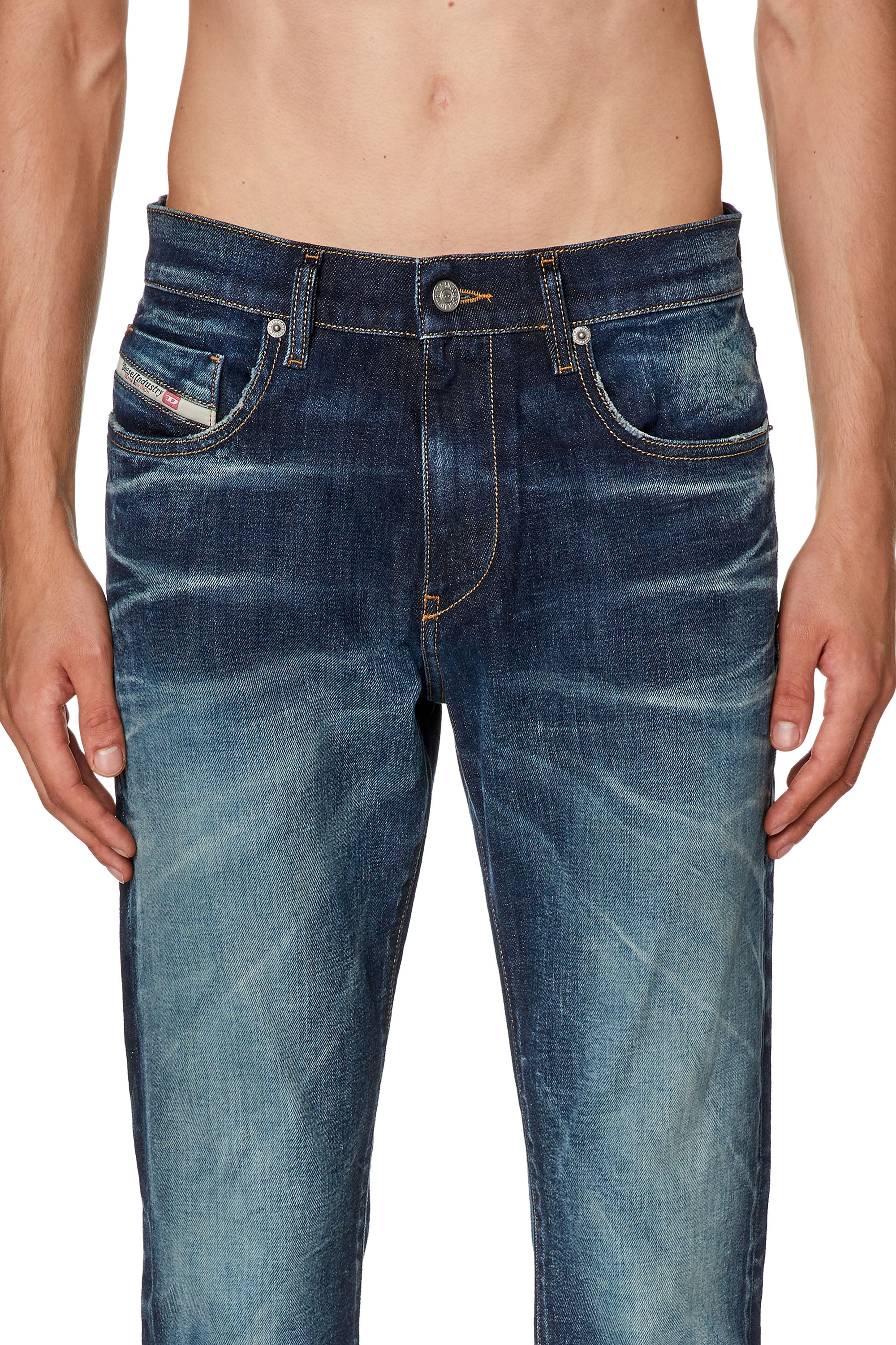 Diesel - Slim Jeans 2019 D-Strukt 09G29, Dark Blue - Image 3