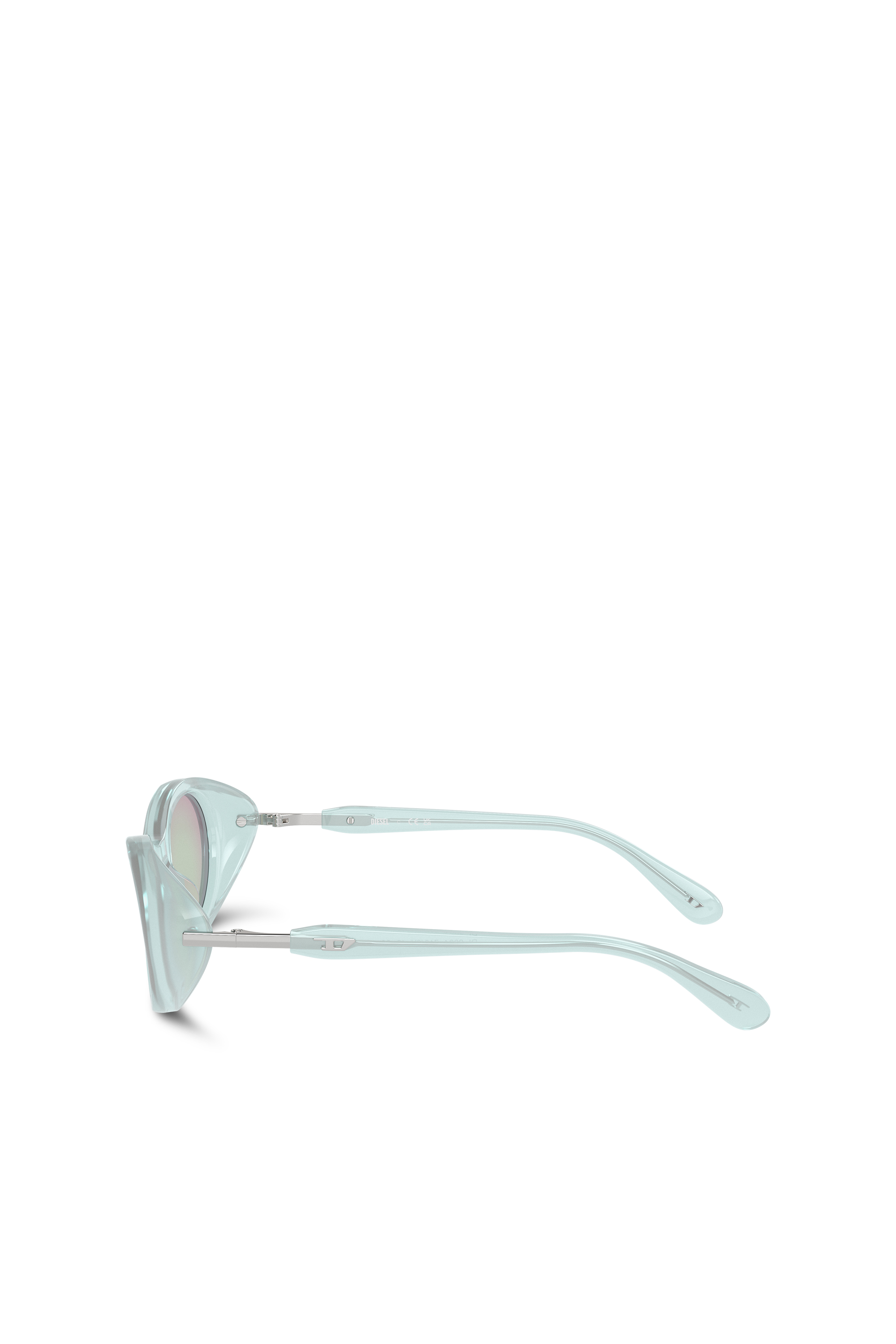 Diesel - 0DL2004, Unisex's Wrap-around shape sunglasses in Light Blue - 2