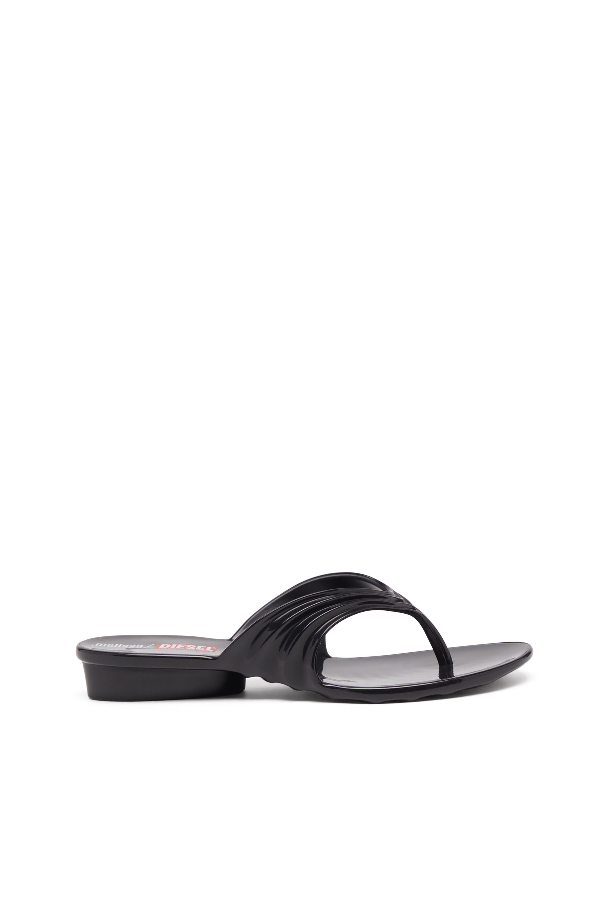 MELISSA QUANTUM THONG, Black Diesel - MELISSA QUANTUM THONG, Woman's Sculptural flip-flops in Melflex® in Black - 1