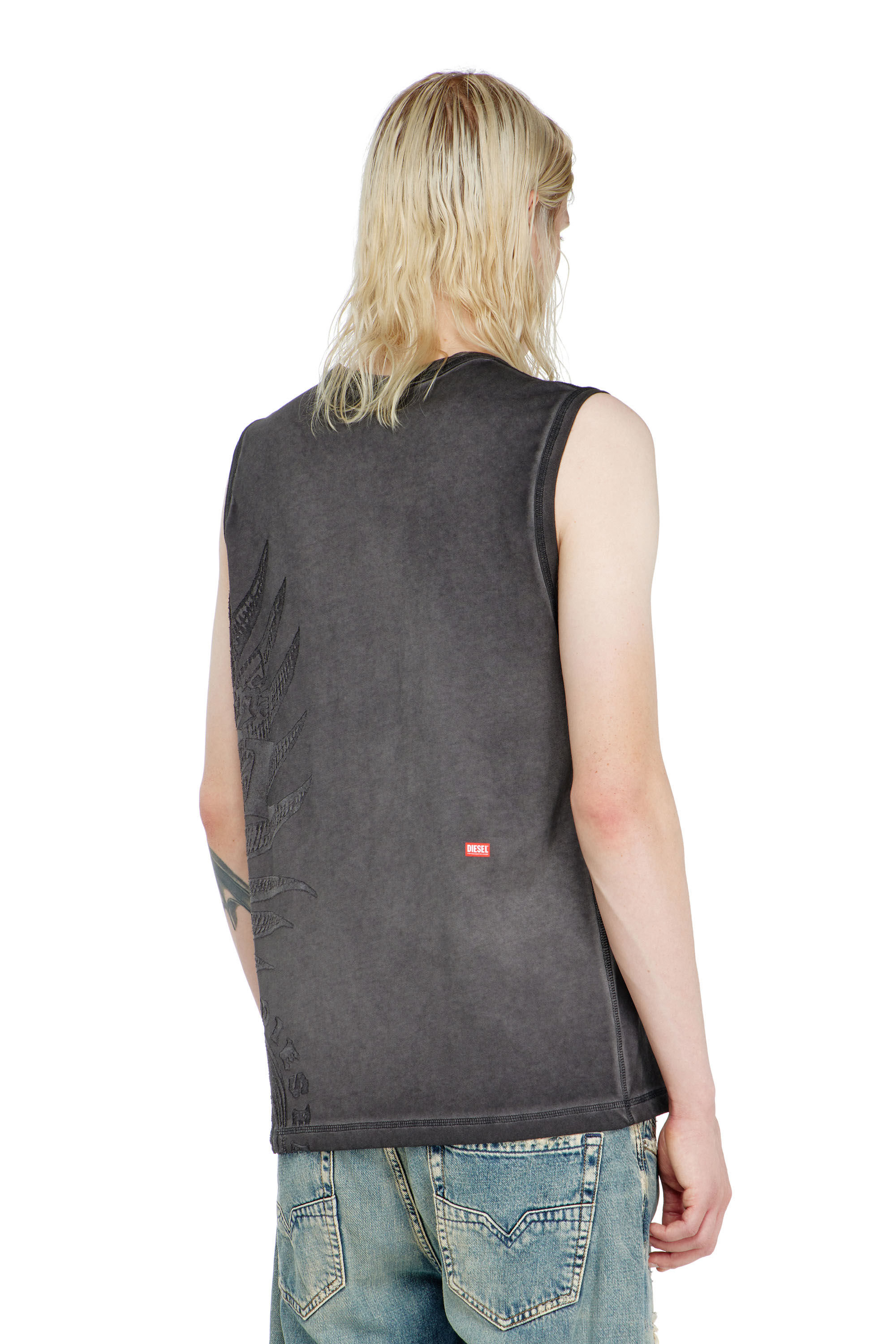Diesel - T-RAWBISCO, Man's Sleeveless jersey top with embossed graphics in null - 4