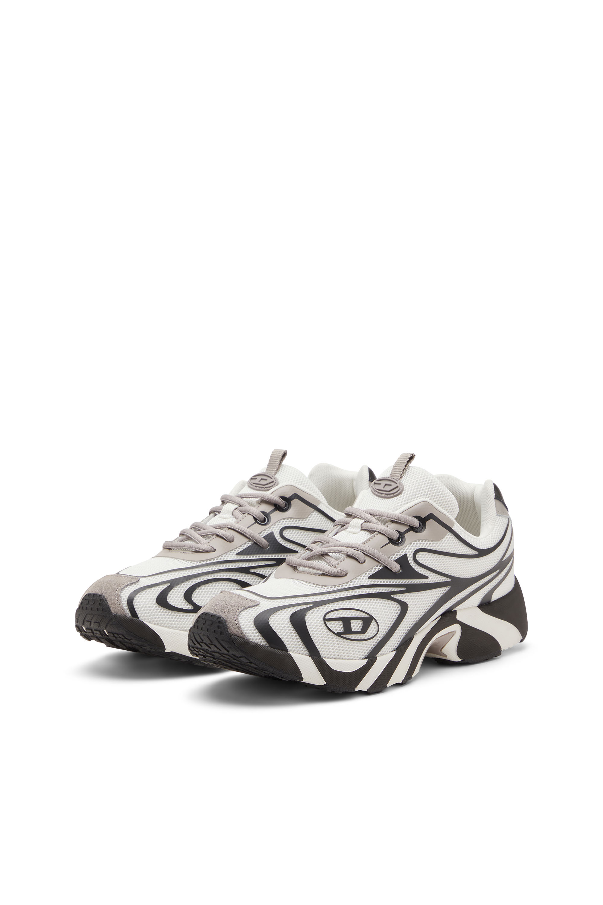 S-D-VIT'S 500 LOW, Black/White Diesel - S-D-VIT'S 500 LOW, Man's S-D-Vit - Lace-up sneakers in Black/White - 8