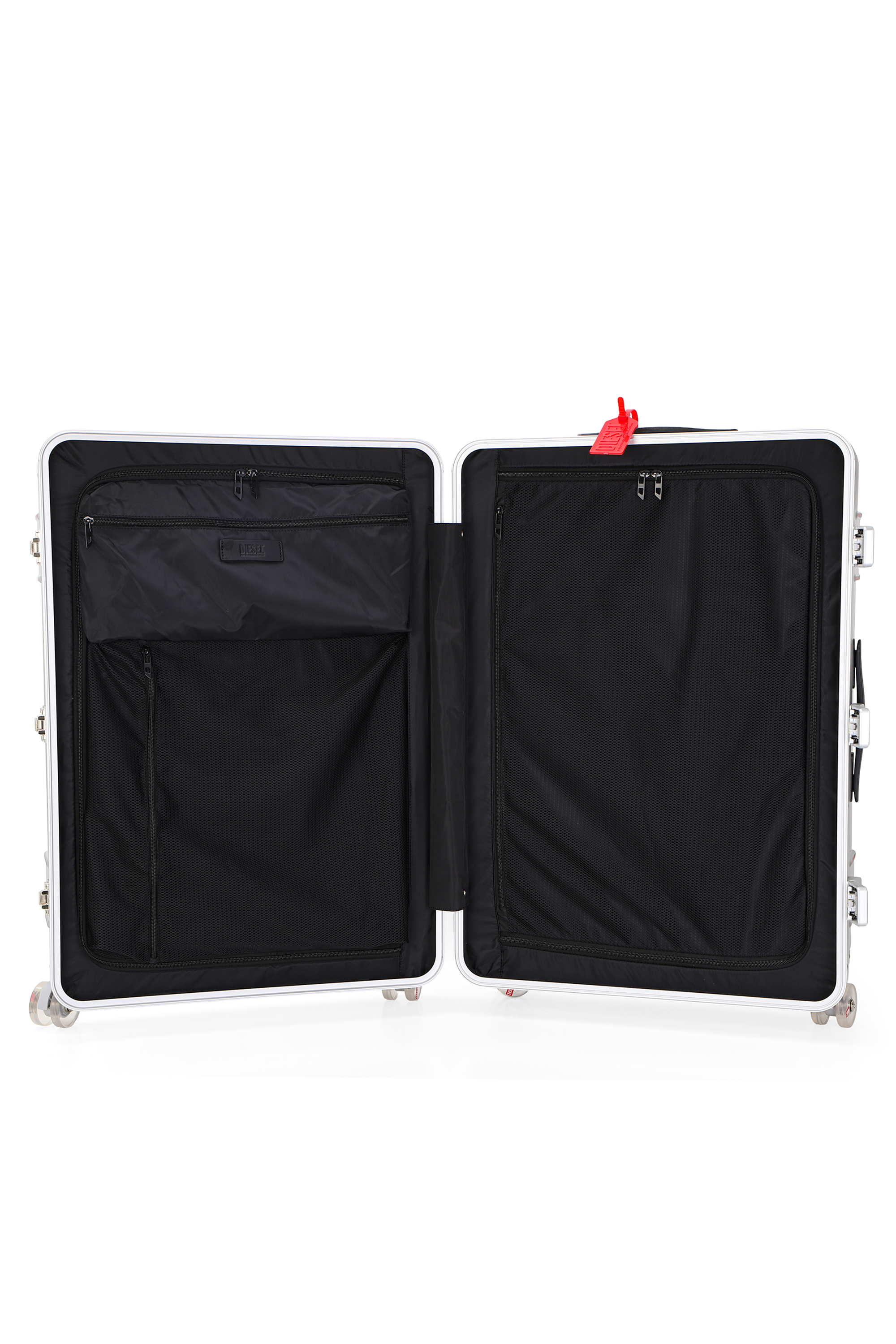 Diesel - DIESEL PC STRONG IMAGE TROLLEY- DSL003, Unisex's Rugged carry‑on suitcase 28" in Silver - 4