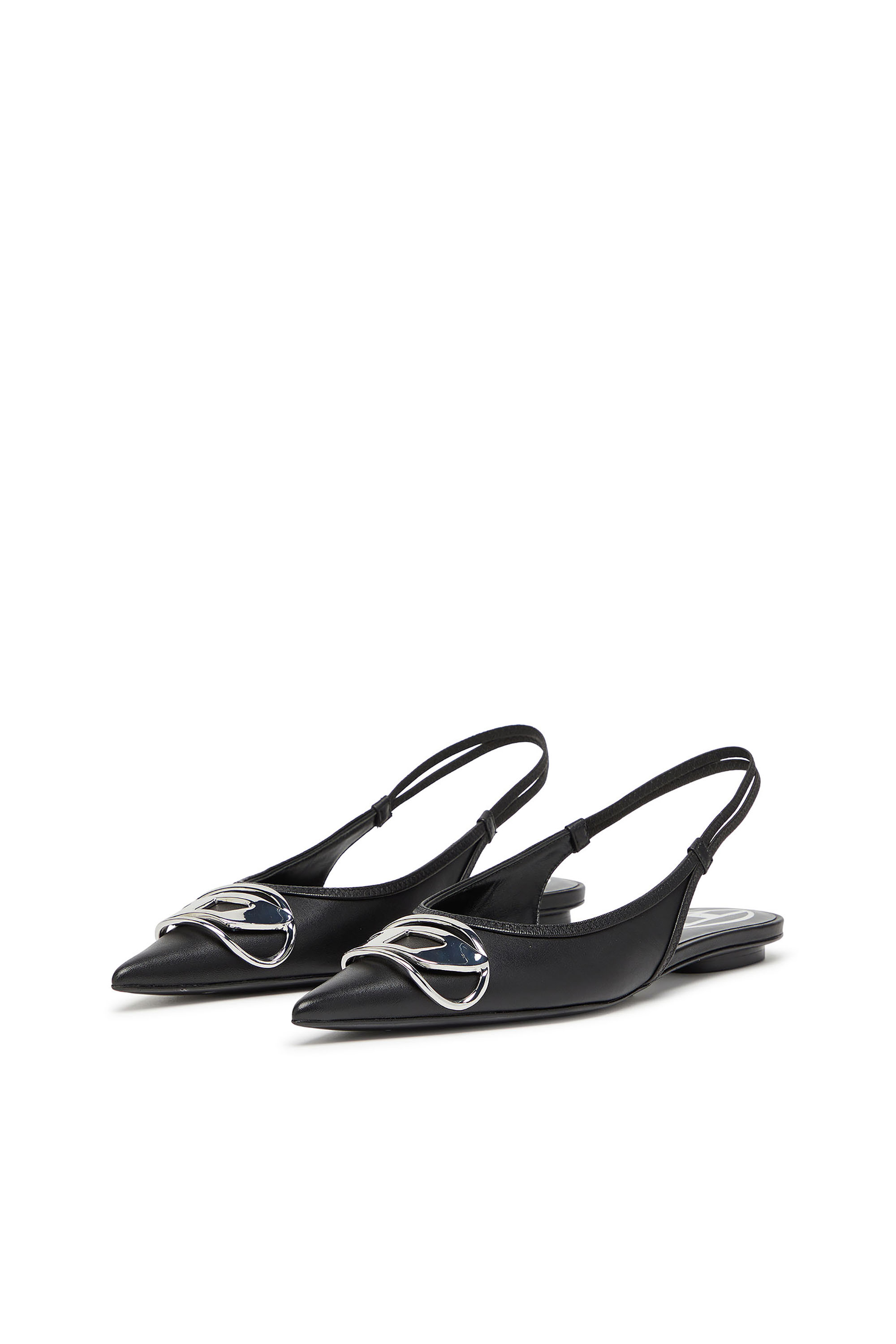 D-VENUS SB BAL, Black Diesel - D-VENUS SB BAL, Woman's D-Venus-Slingback flats in nappa leather in Black - 8