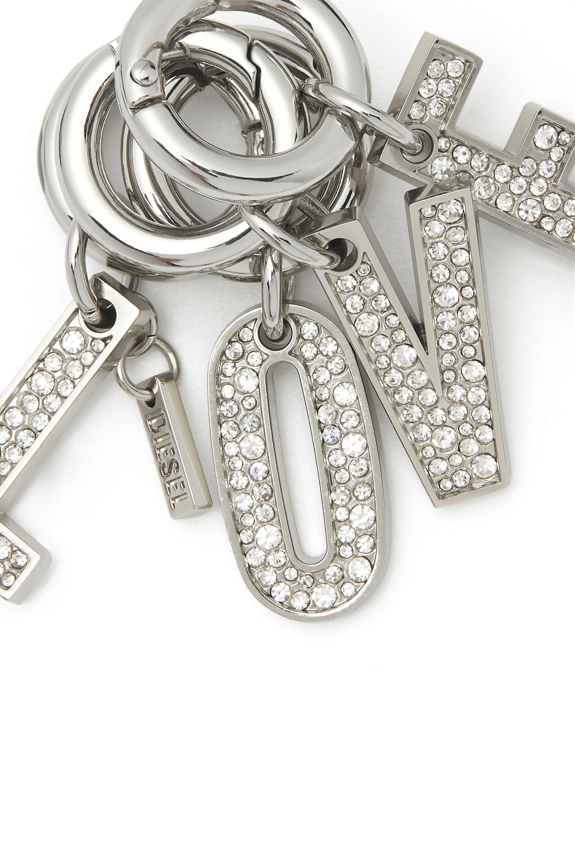 Diesel - CHARM-LOVE, Woman's Charms with LOVE lettering in Silver - 2