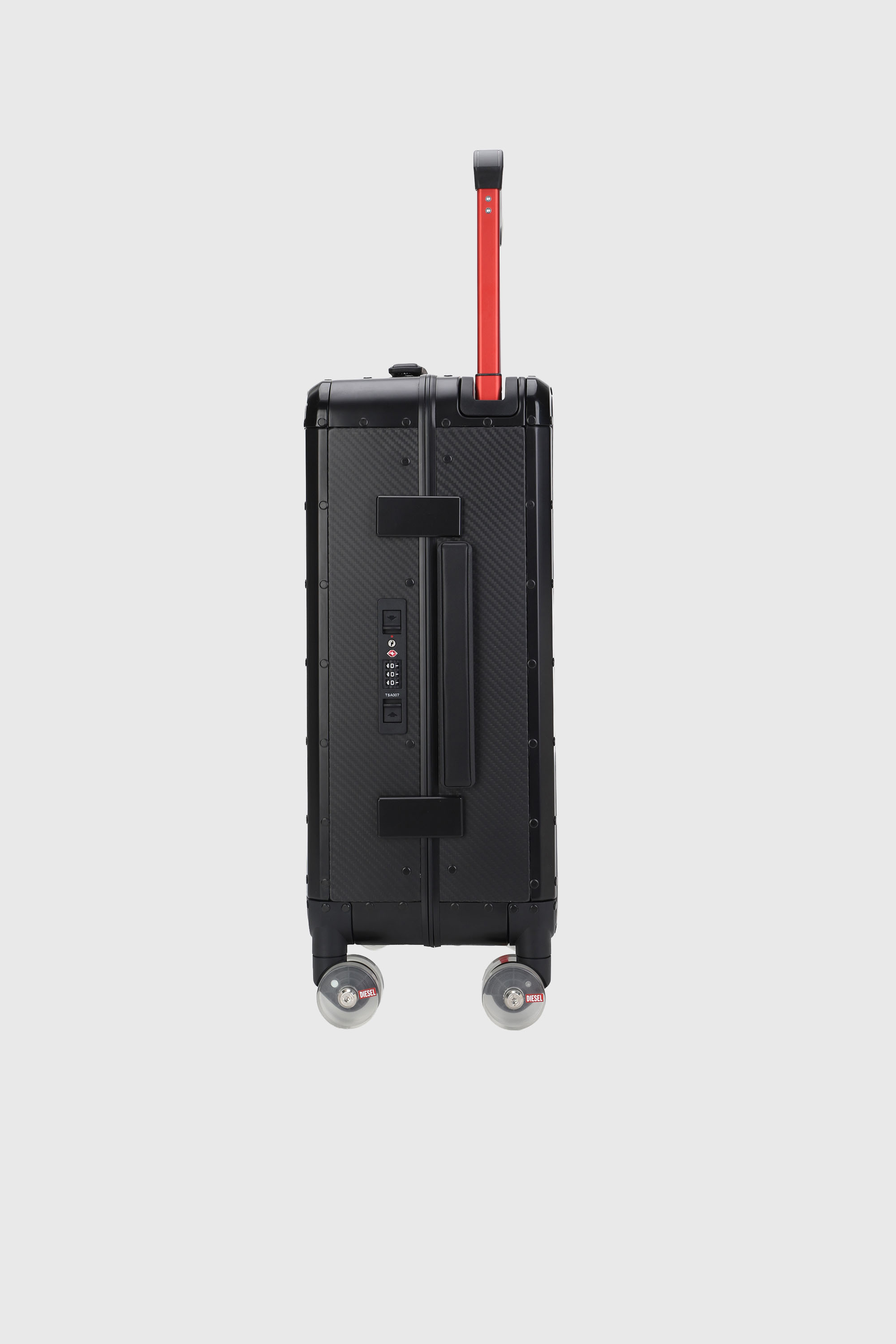 Diesel - DSL CARBON FIBER TROLLEY-BLACK- DSL001, Unisex's Carbon fiber suitcase size S in Black - 4