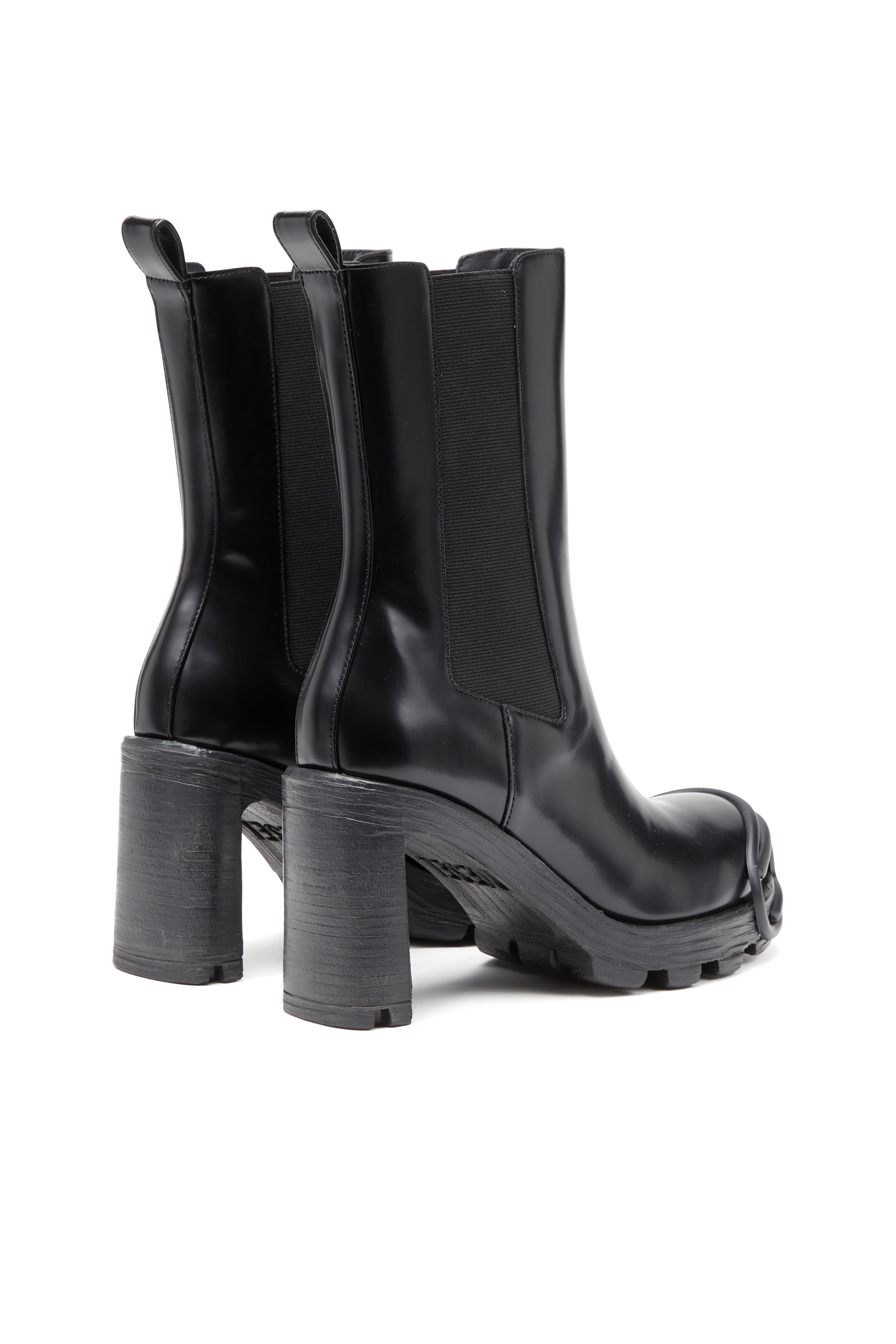 D-HAMMER CH D W, Black Diesel - D-HAMMER CH D W, Woman's D-Hammer-High-heel boots with Oval D plaque in Black - 3