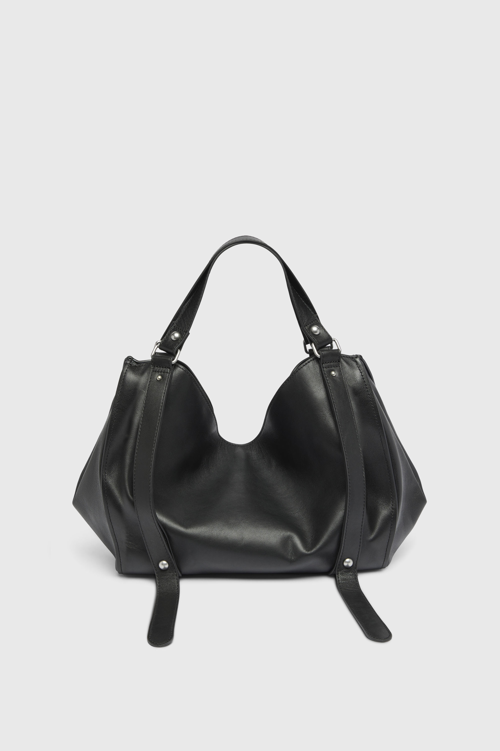 Diesel - D-ONE TOPHANDLE M, Unisex's D-One-Medium top-handle bag in treated leather in Black - 3