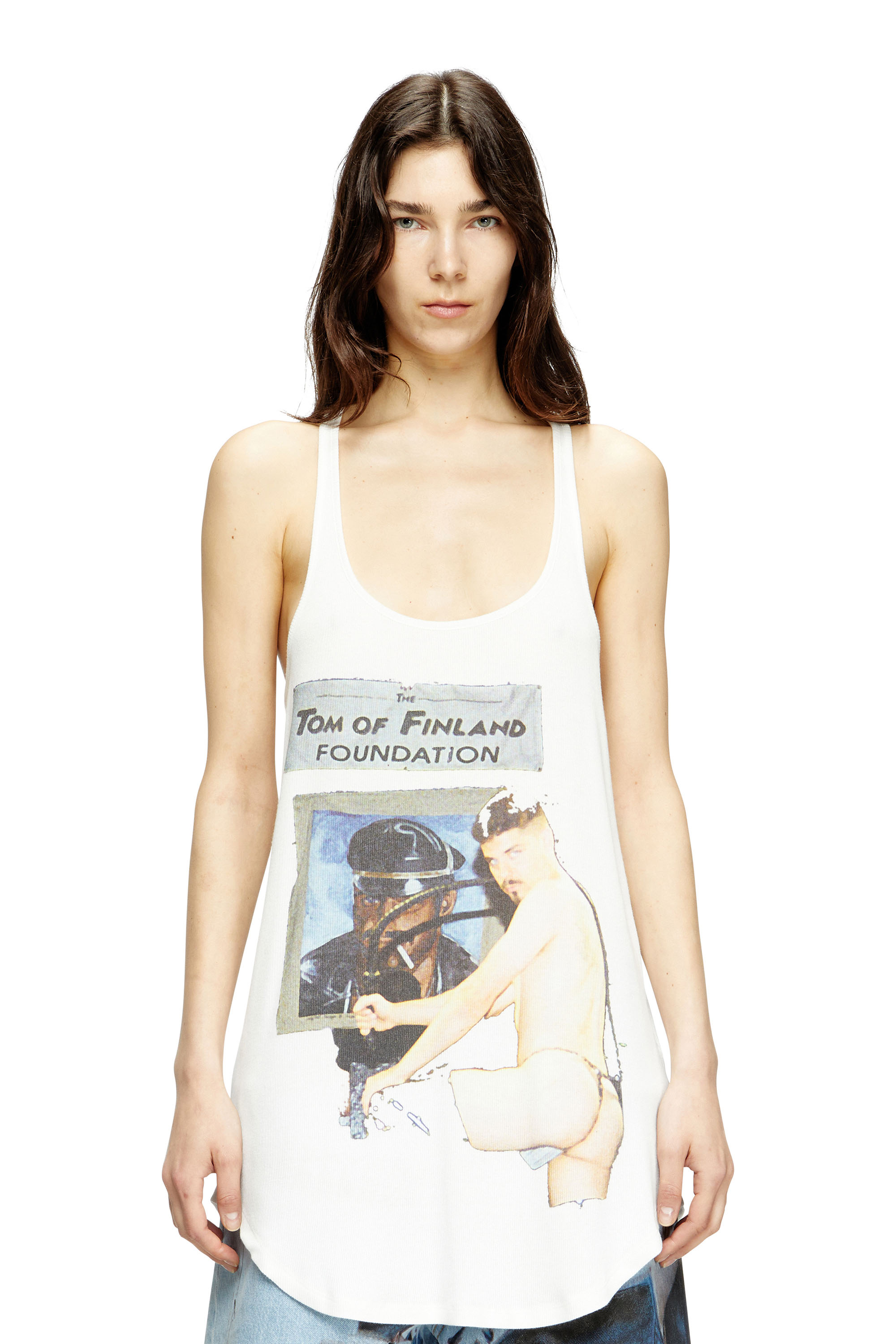 Diesel - PR-T-SHANRY-TOM25, Unisex's Tank top with graphic print in White - 5