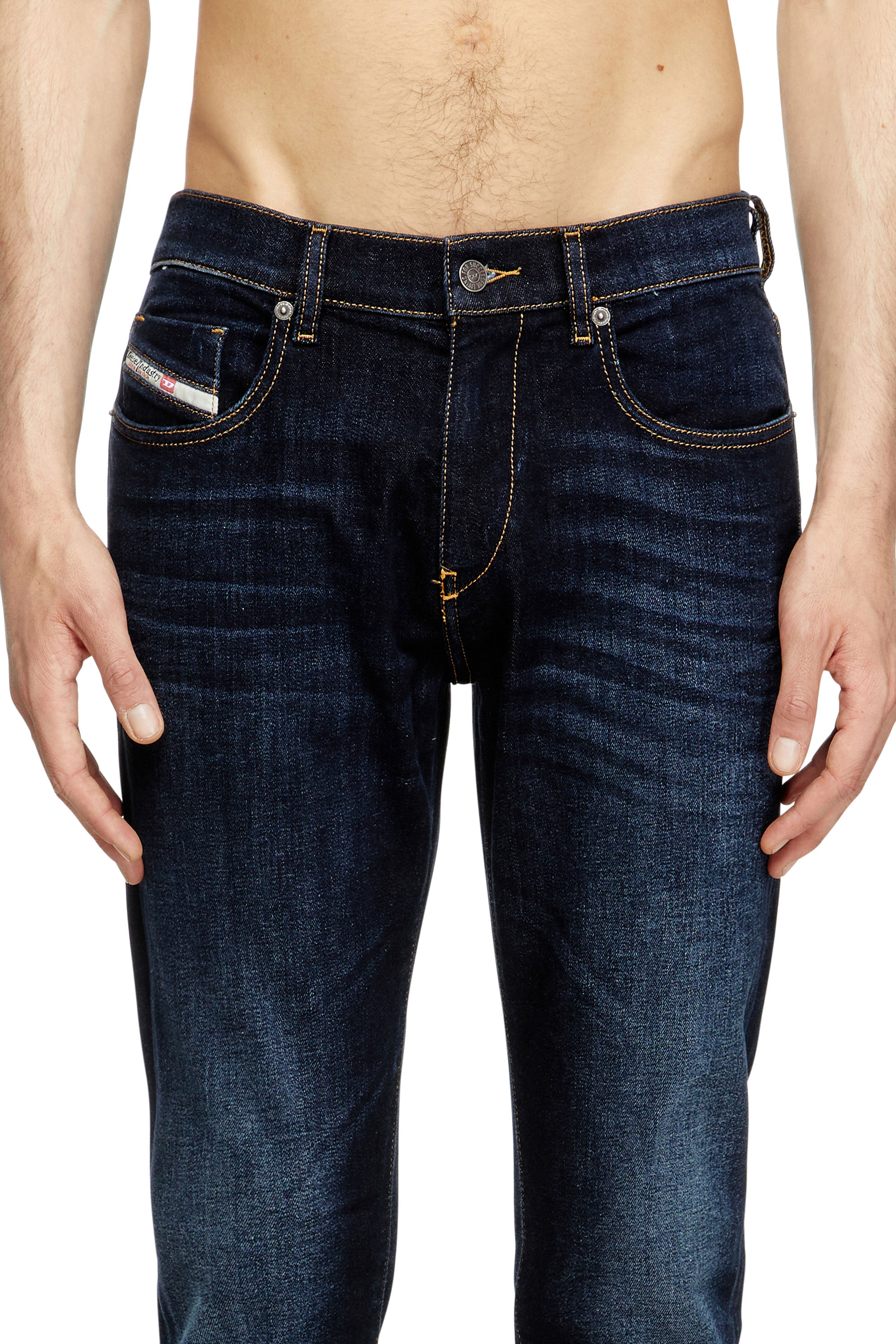 Slim Jeans 2019 D-Strukt 009ZS, Dark Blue Diesel - Man's Slim Jeans 2019 D-Strukt 009ZS, Dark Blue - 5