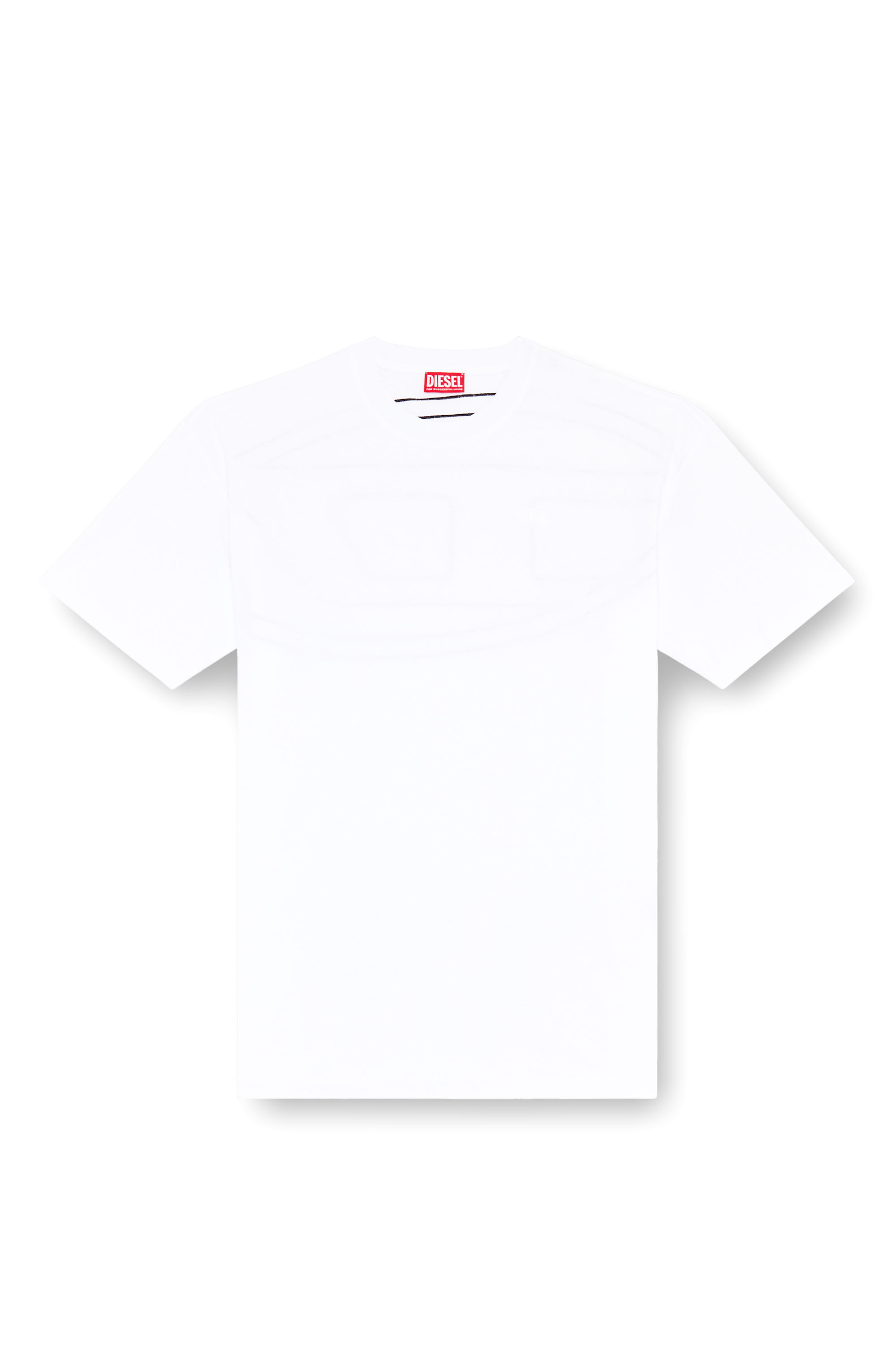 Diesel - T-BOGGY-MEGOVAL-D, Man's T-shirt with maxi oval D embroidery in White - 2