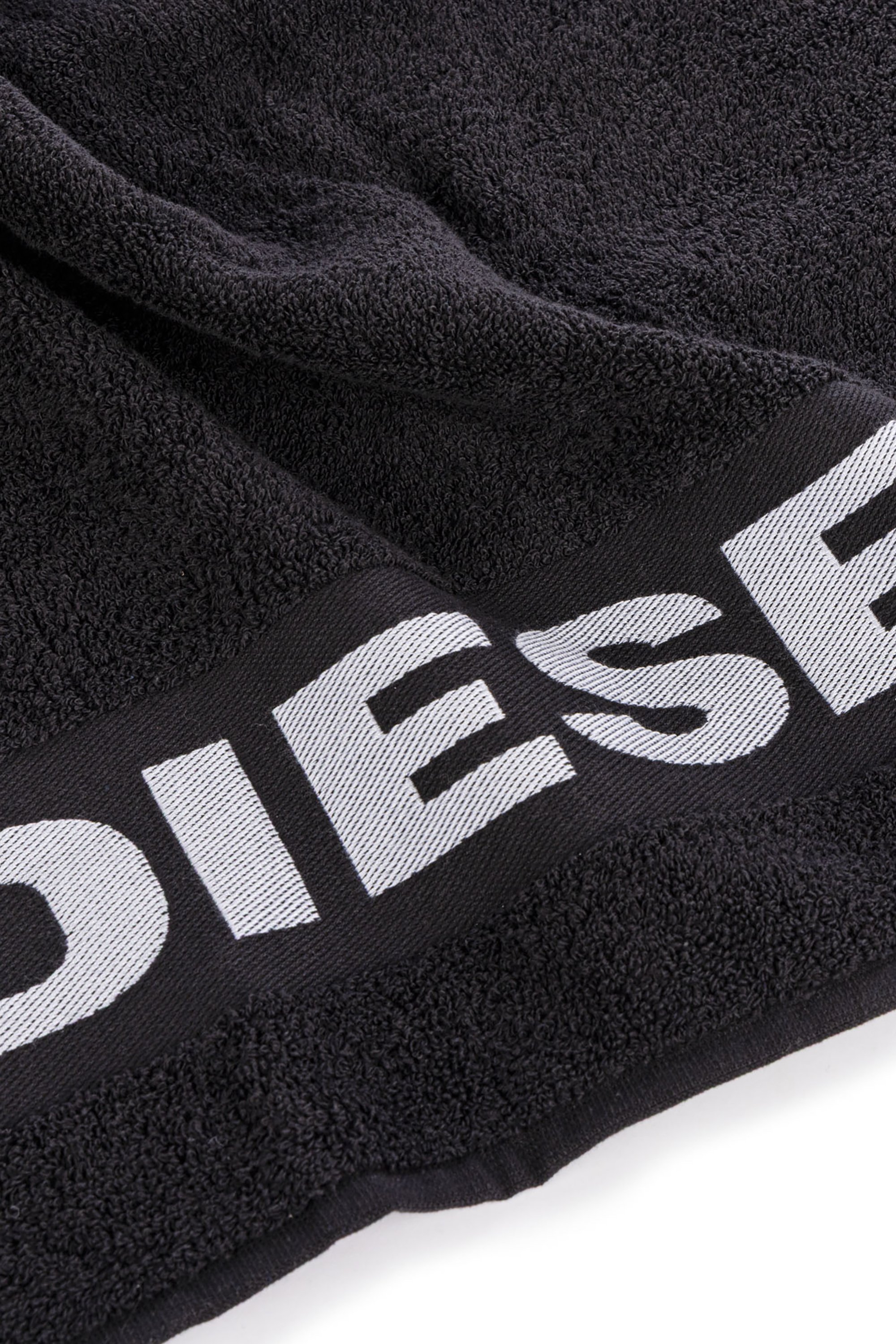 Diesel - 1015215 LOGO-COTTON TOWEL 100X180 BLACK, Unisex's Logo-Cotton Terry Towel in Black - 2
