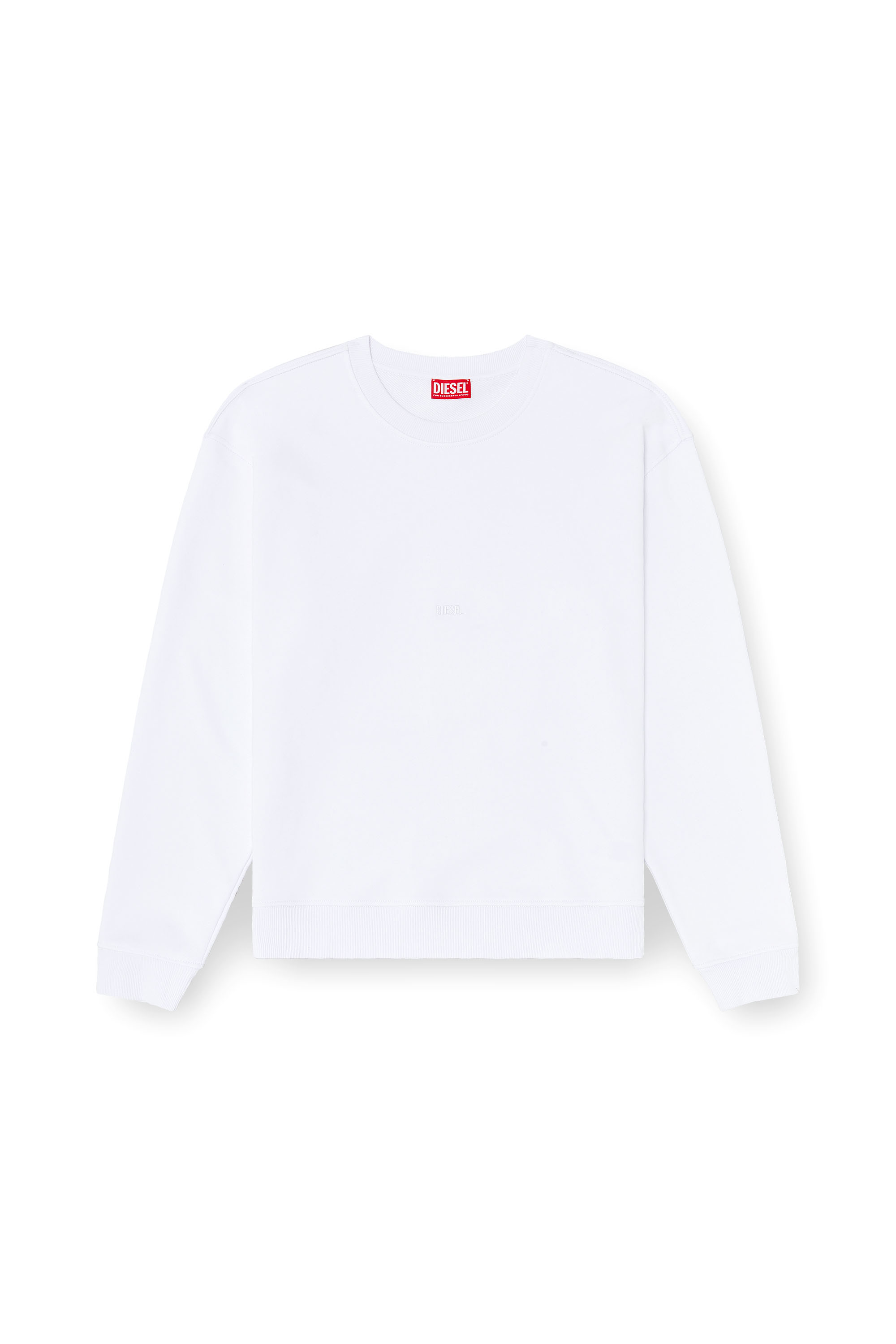 Diesel - S-NORM-AA5, Man's Cotton sweatshirt with micro logo embroidery in null - 2