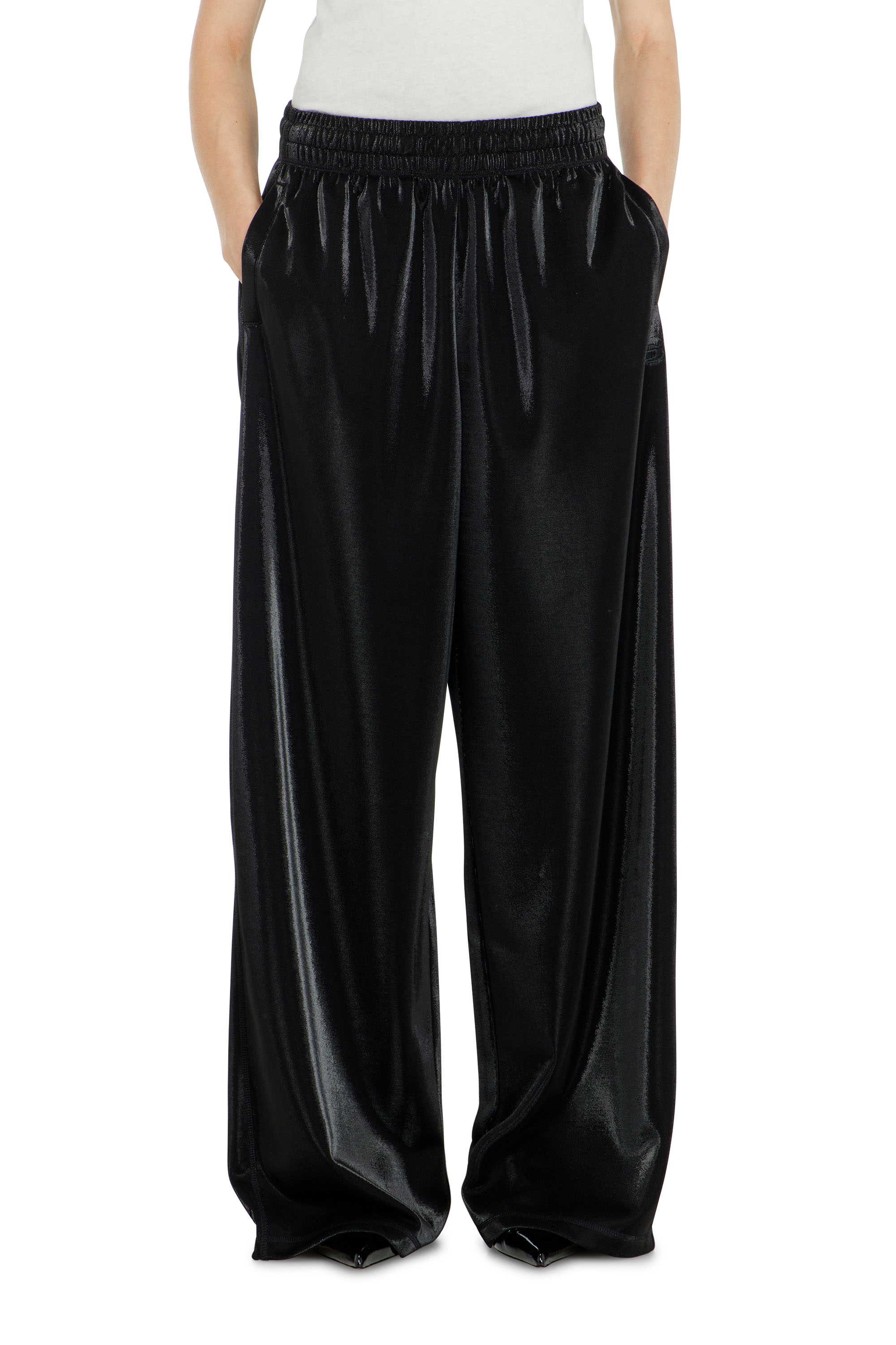 Diesel - P-ROSY, Woman's Sweatpants in shiny piquet fabric in null - 2