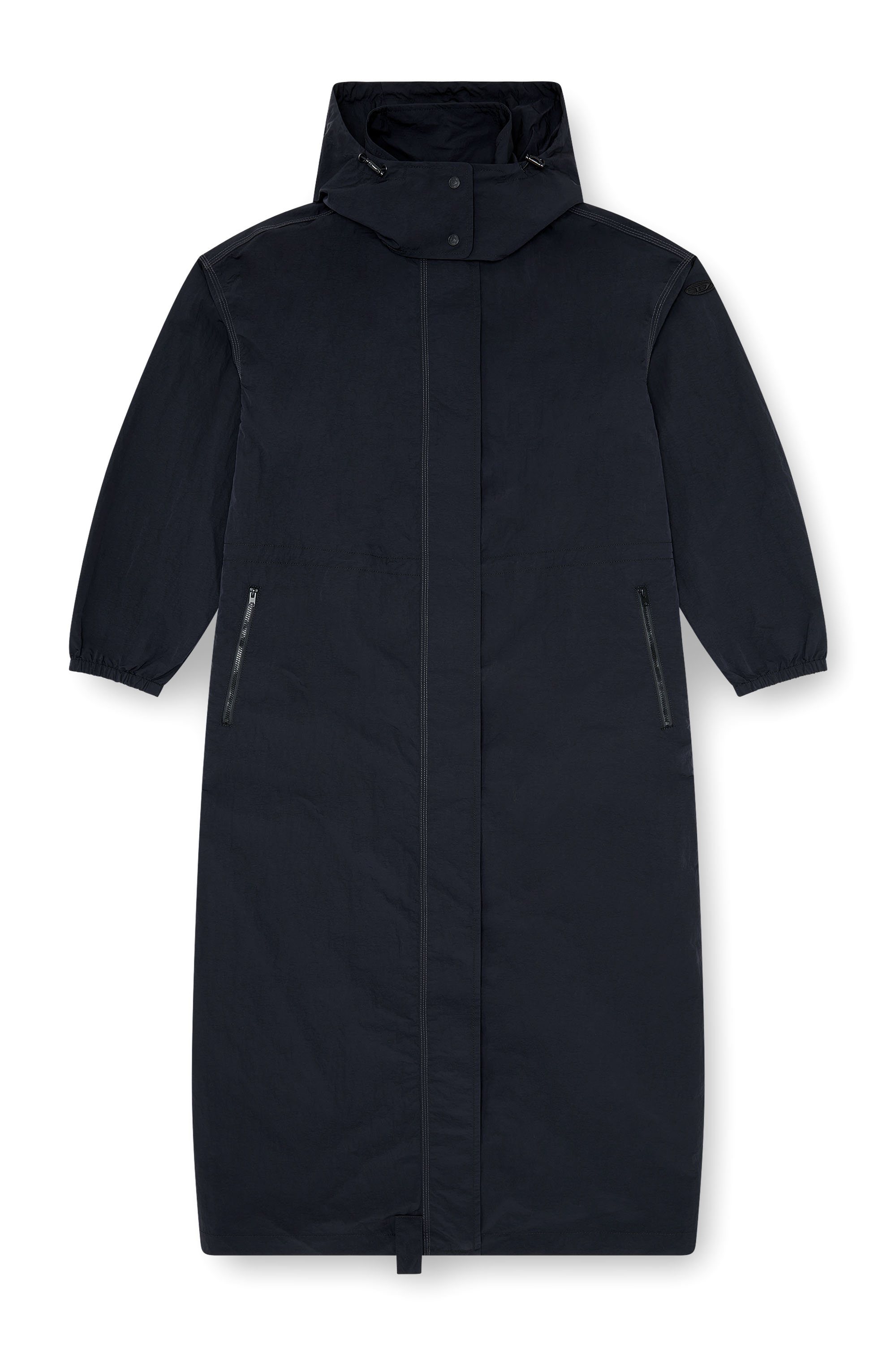 Diesel - G-ASTER-T1, Woman's Nylon trench coat with detachable hood in null - 3