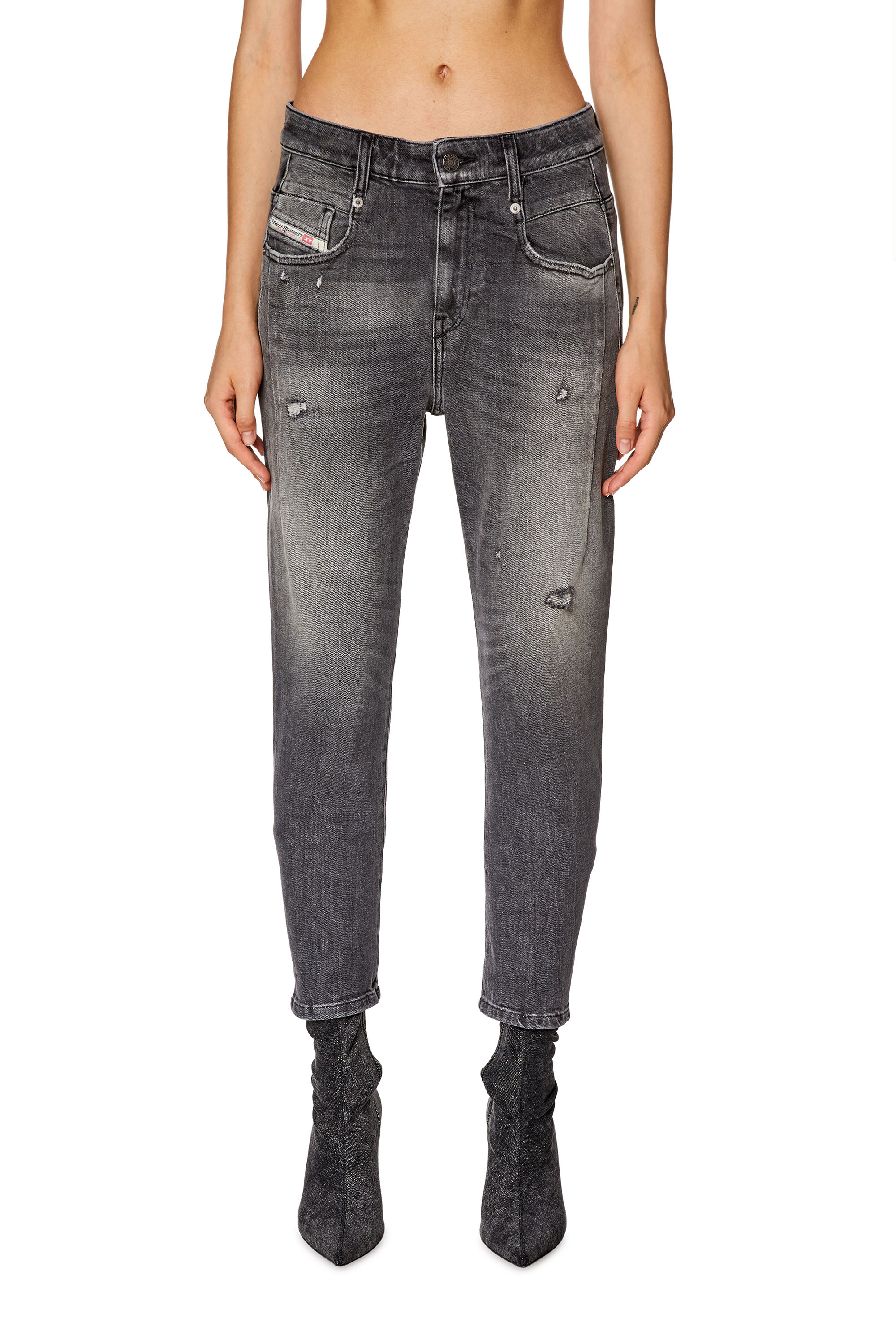 Diesel - Boyfriend Jeans Fayza 09G21, Black/Dark grey - Image 1