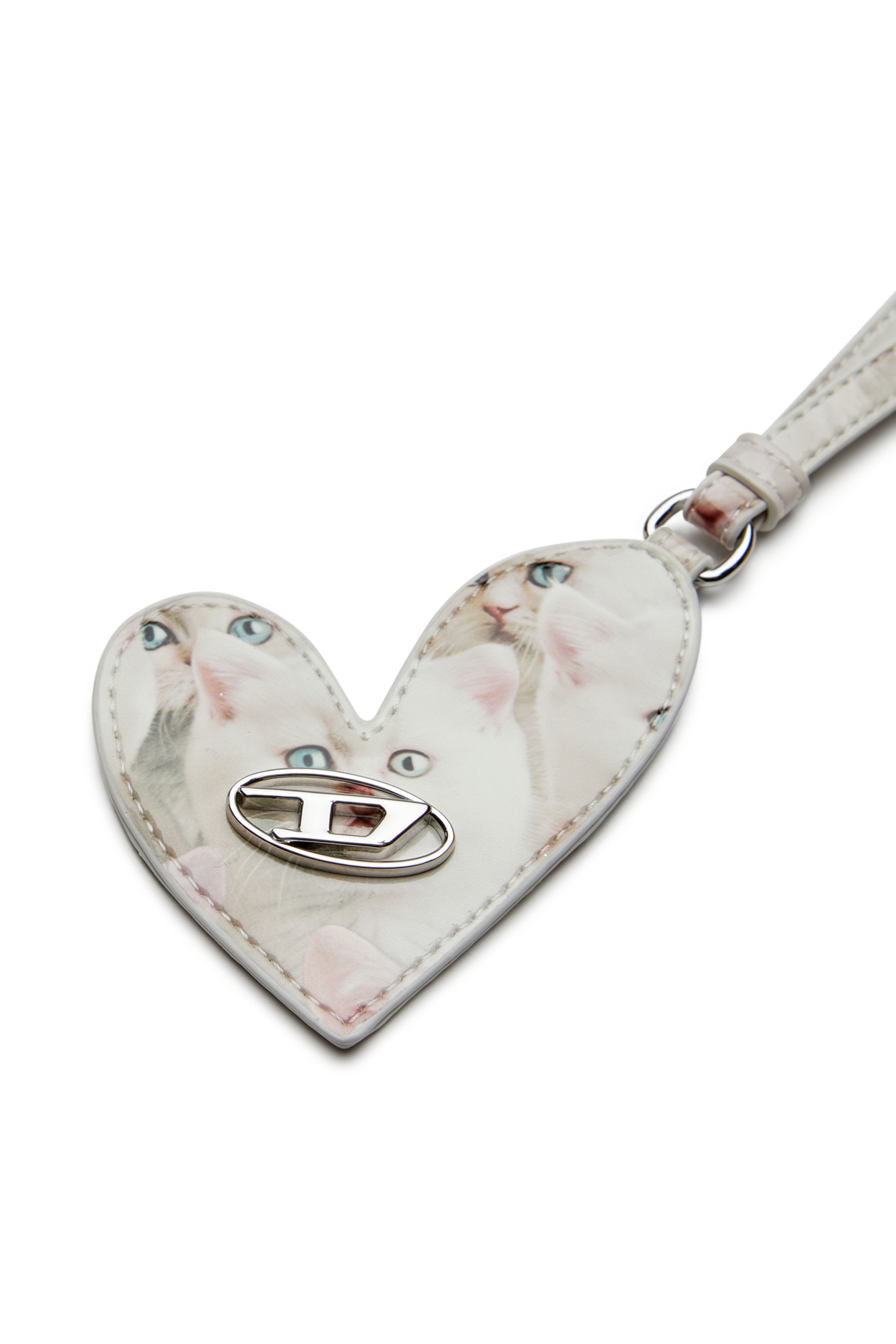 Diesel - PLAY MIRROR, Woman's Heart keychain in White - 3