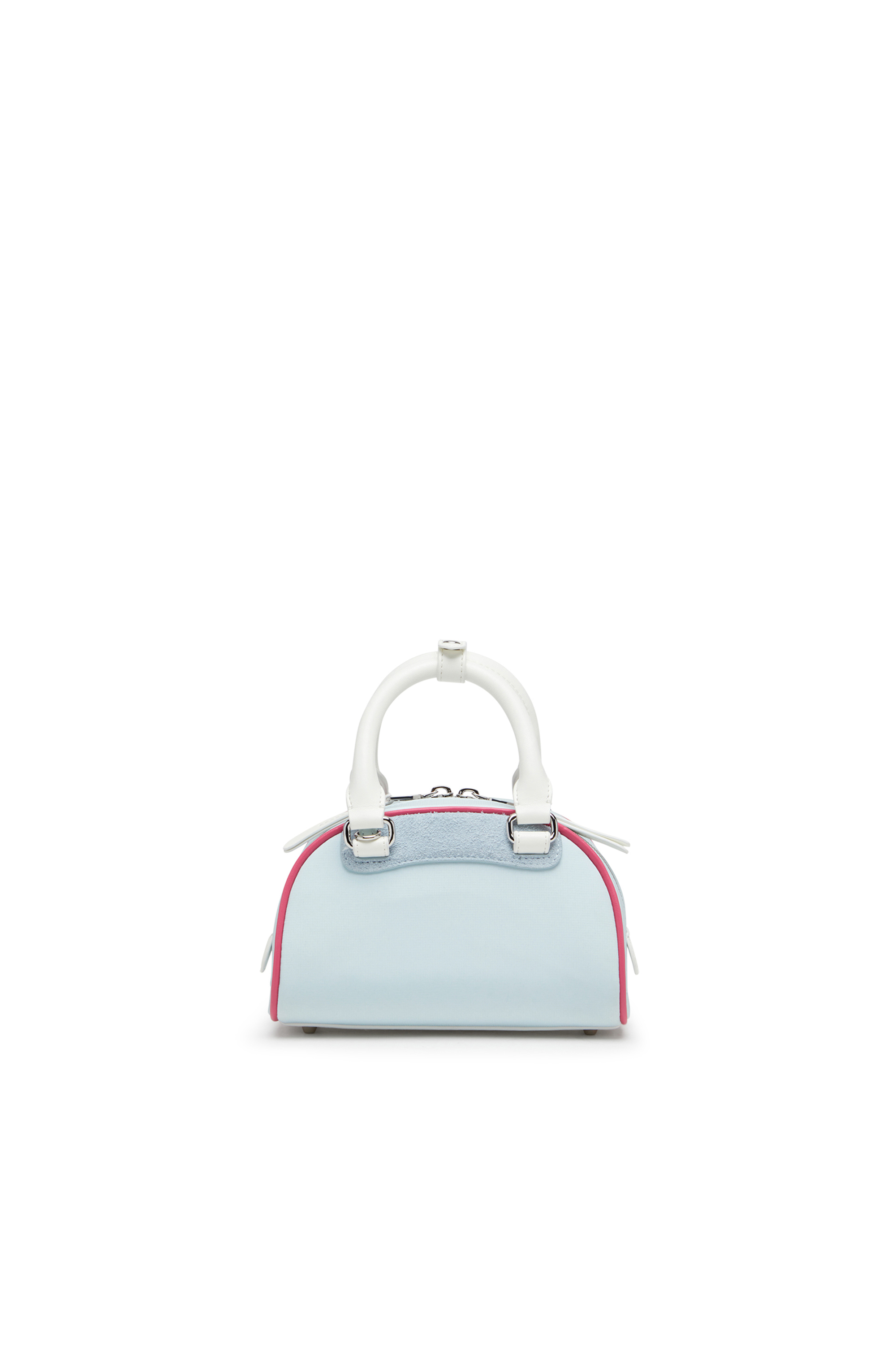 Diesel - 1DR DOME CROSSBODY, Woman's 1DR Dome-Colour-block mini bowling bag in Light Blue - 4