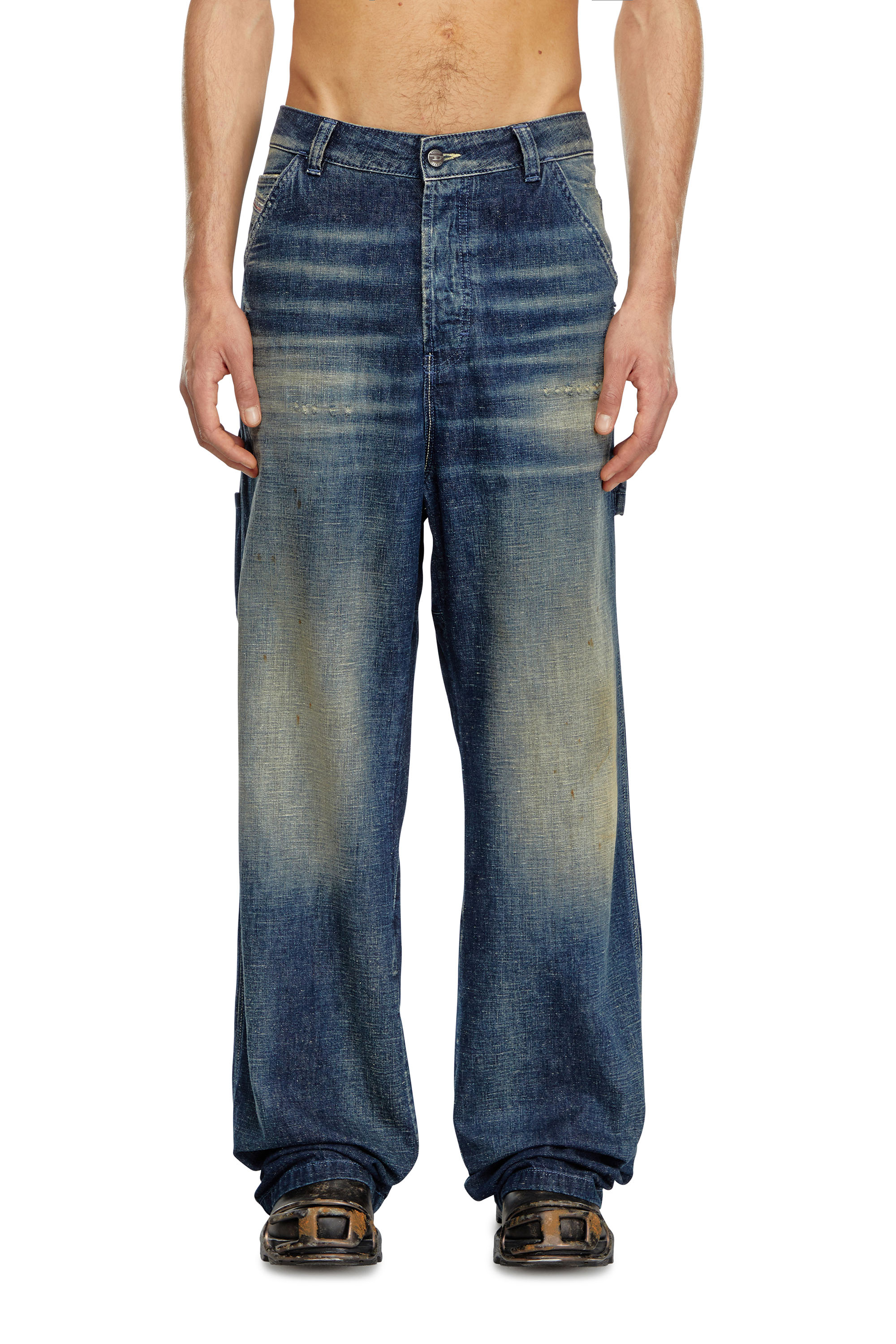 Diesel - Man's Straight Jeans D-Livery 09J91, Dark Blue - 2