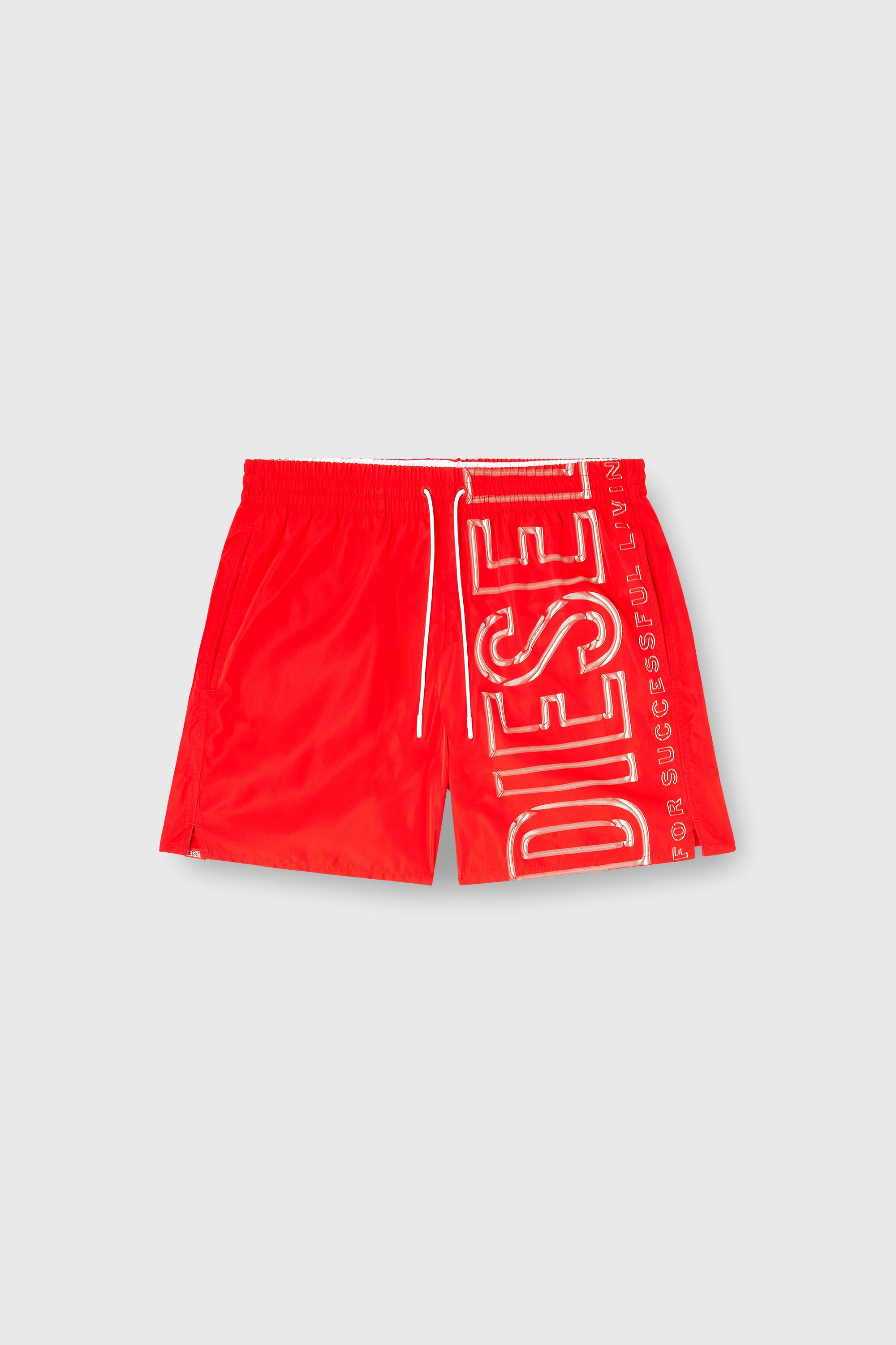 Diesel - SOCCER-41-D-CORE, Man's Swim shorts with oversized logo print in Red - 1