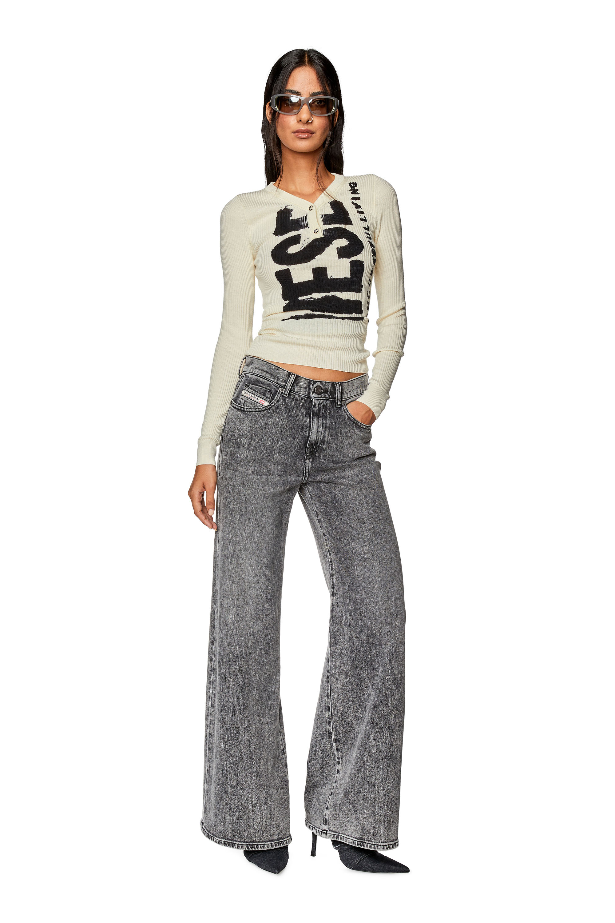 Diesel - Bootcut and Flare Jeans 1978 D-Akemi 09G57, Grey - Image 4