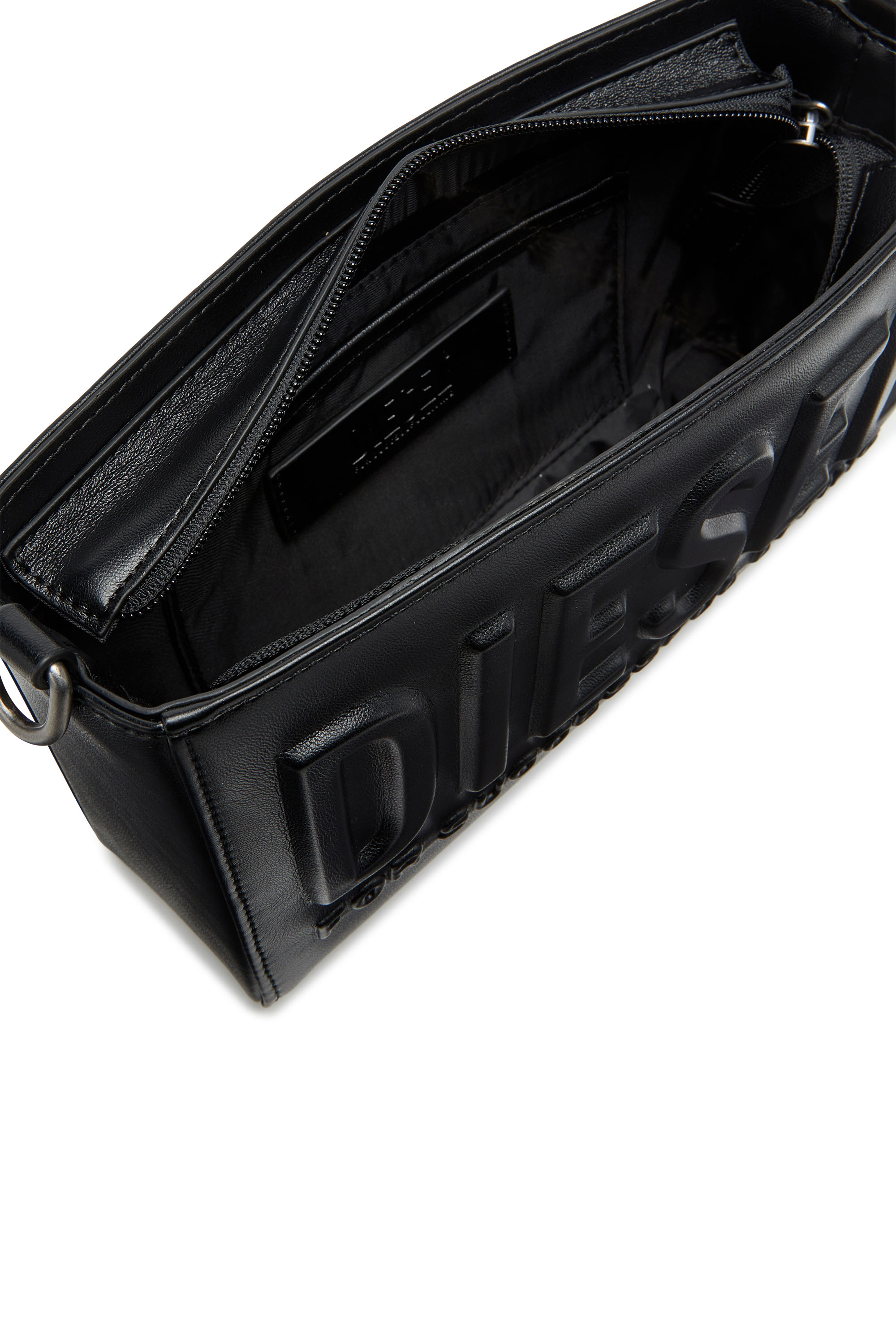 Diesel - DSL 3D CAMERA BAG, Man's Dsl 3D-PU camera bag with embossed logo in Black - 4