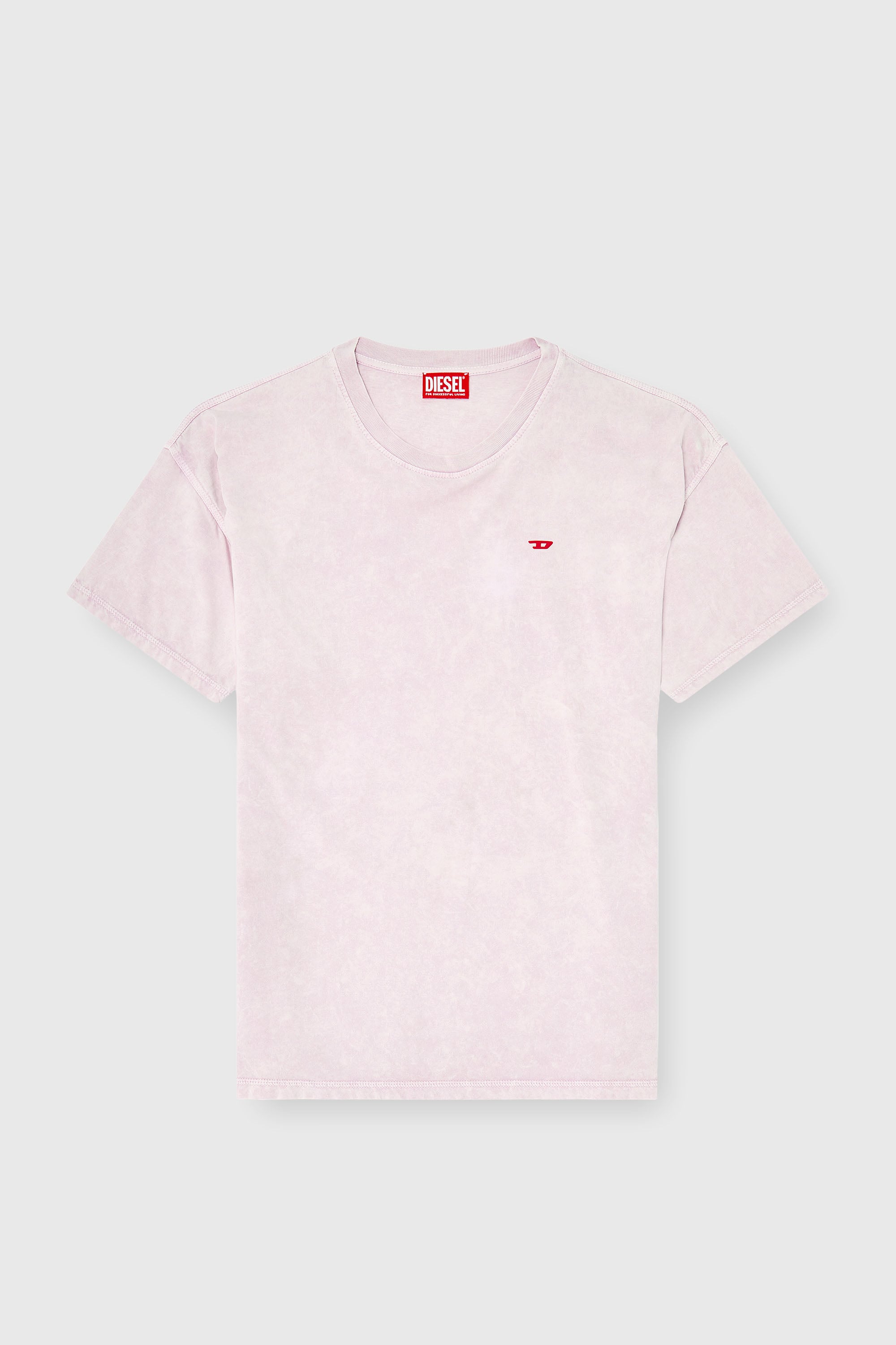 Diesel - T-BOXT-AA14, Man's Cotton T-shirt with treated effect in Pink - 2