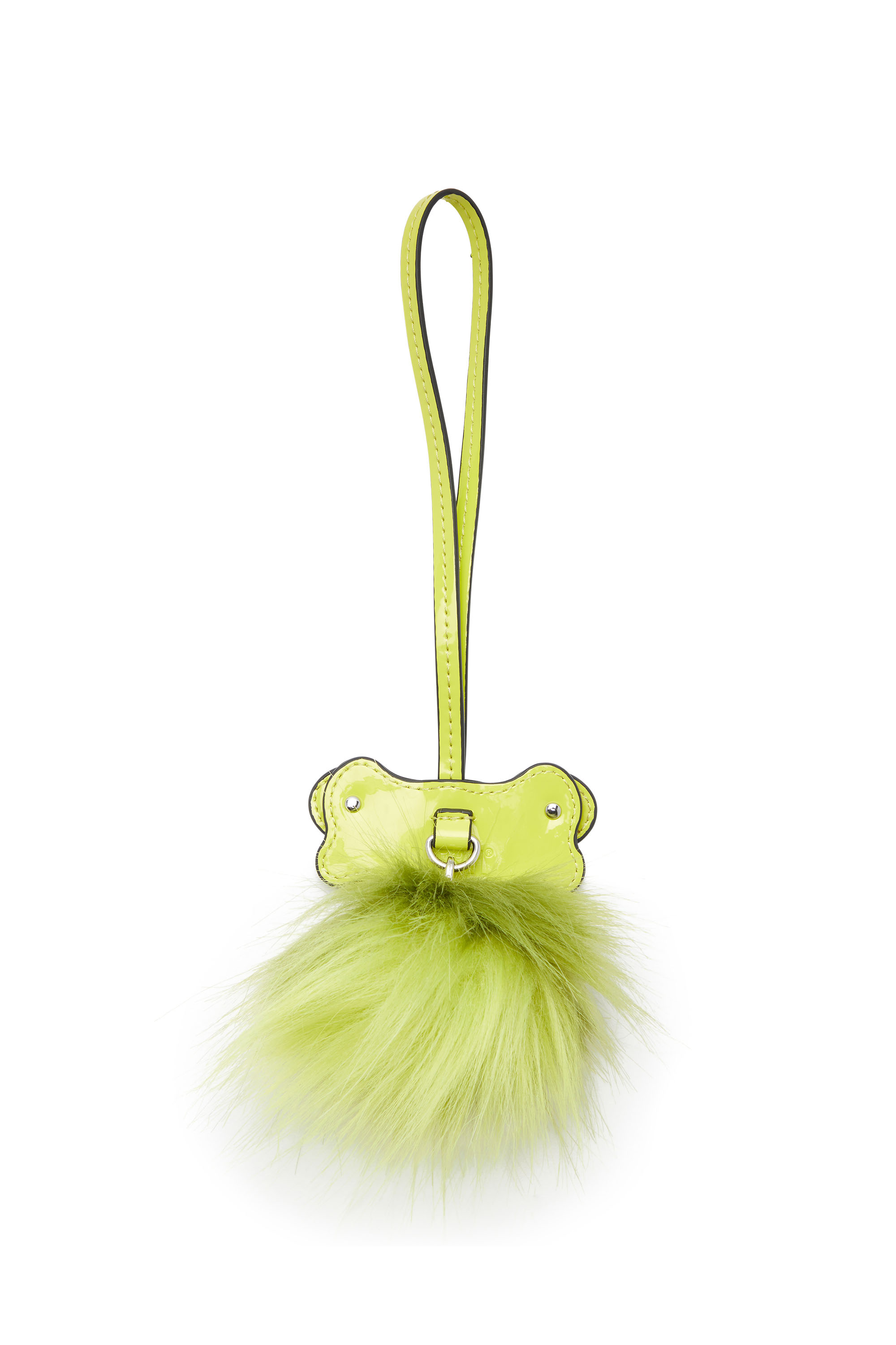 Diesel - FUR CHARMS III, Woman's Frog bag charm with fluffy tail in Green - 2