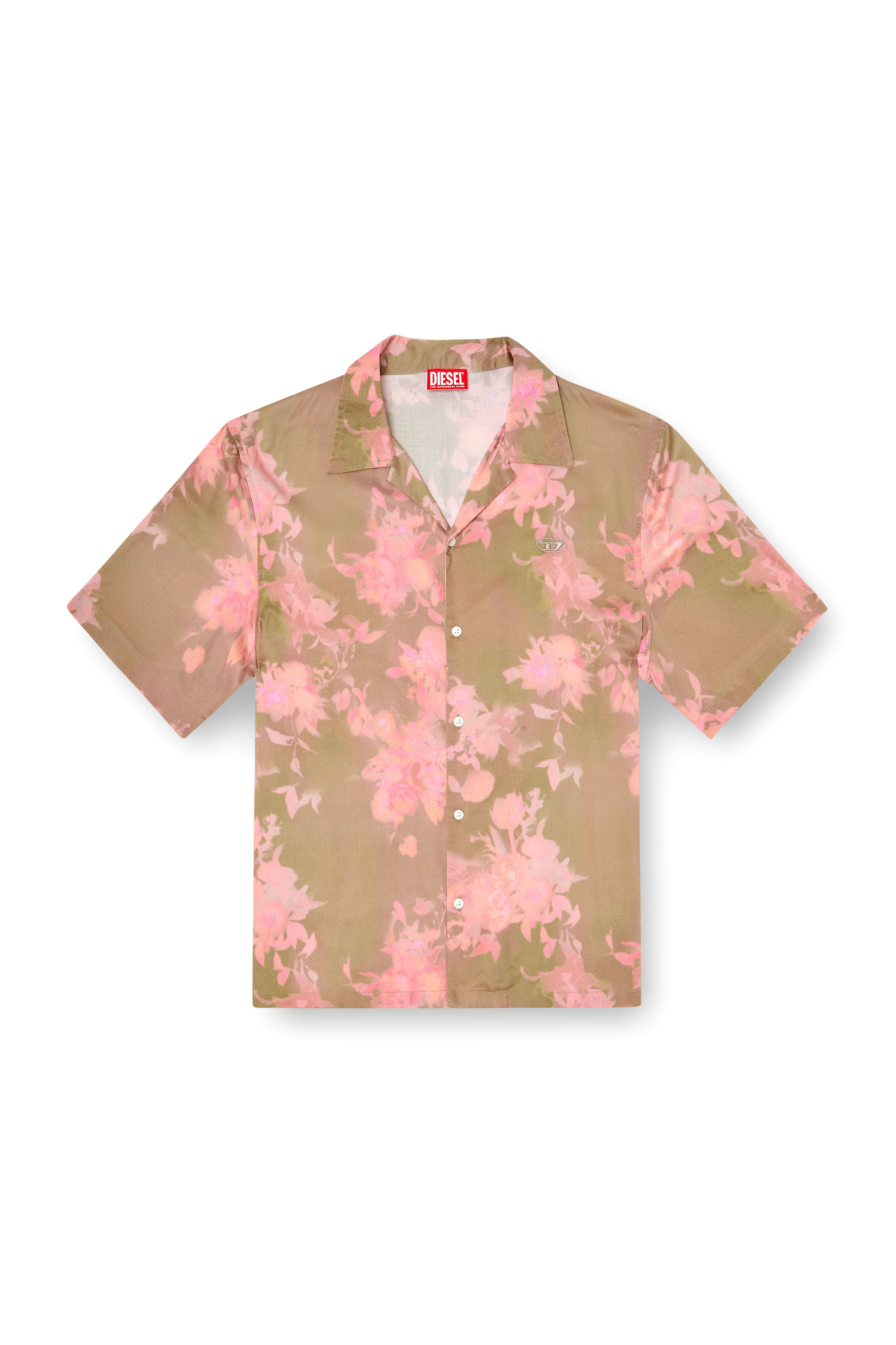Diesel - S-BRAD-QMCE, Man's Lyocell shirt with all-over floral print in null - 3